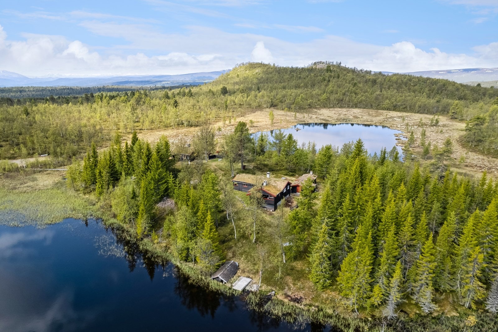 I området er det flotte muligheter for fjellturer, fiske, båtliv og avslapping. På bildet sees Stenkletten, som ruver ca. 875 moh i bakgrunnen. Galleribilde