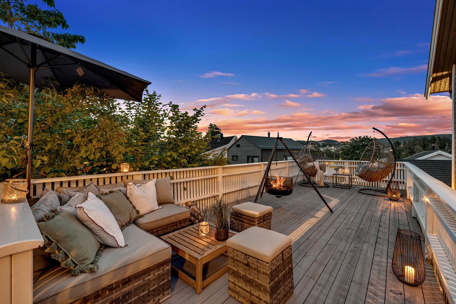 Terrassen er målt opp til 26 kvm. Galleribilde