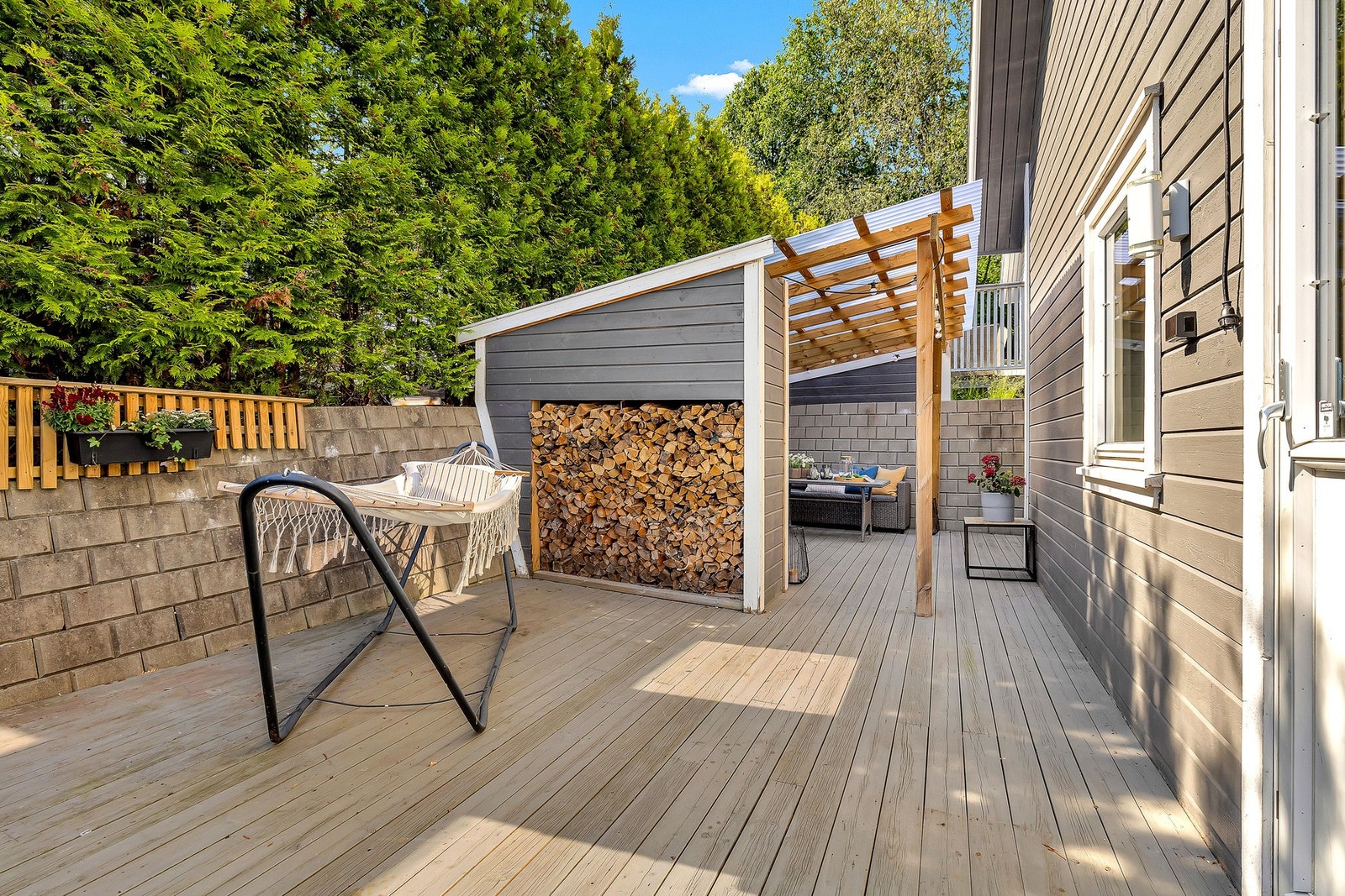 Terrassen kan innredes i soner. Galleribilde