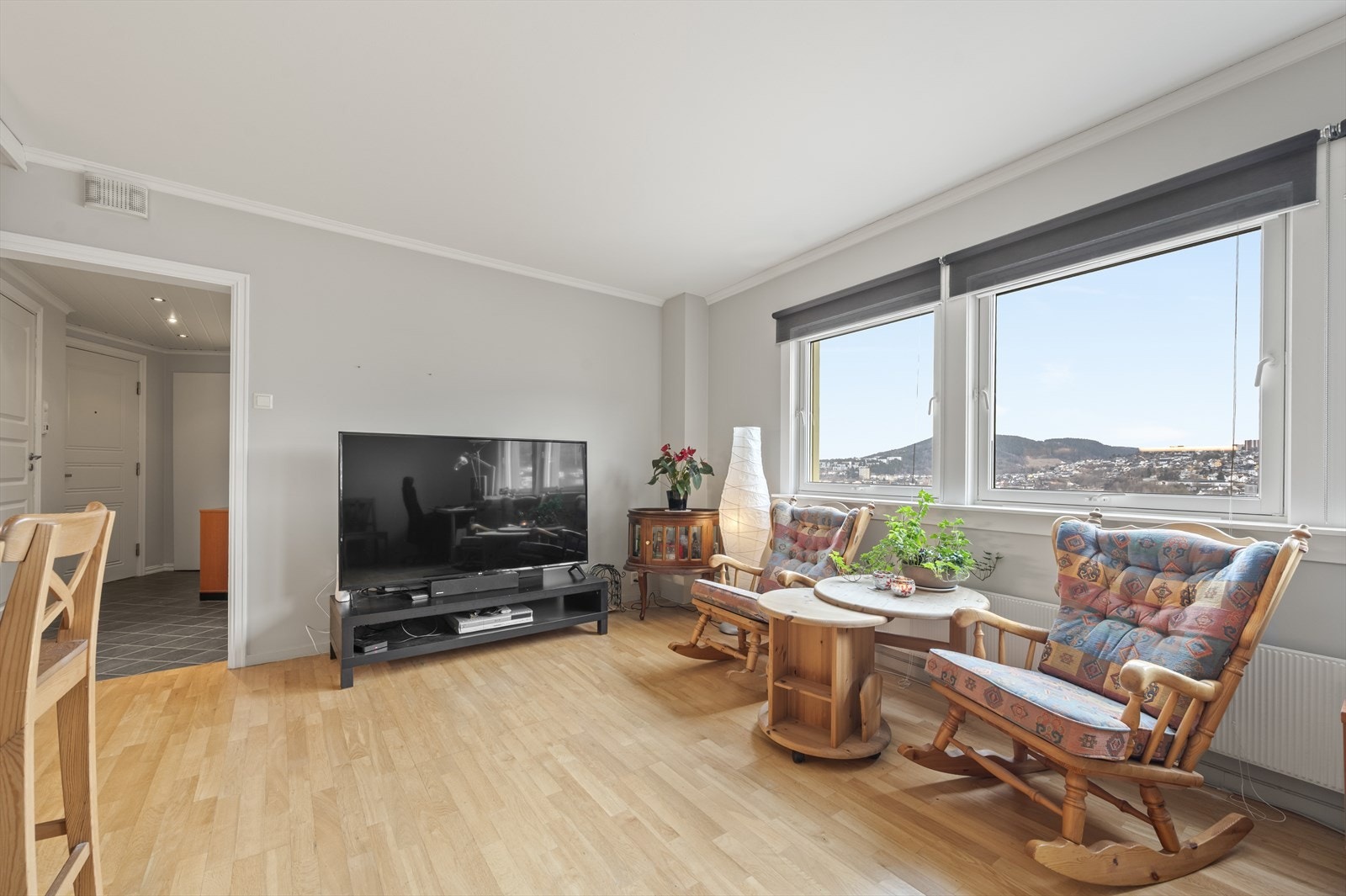 Leiligheten har en pen og trivelig stue. Galleribilde