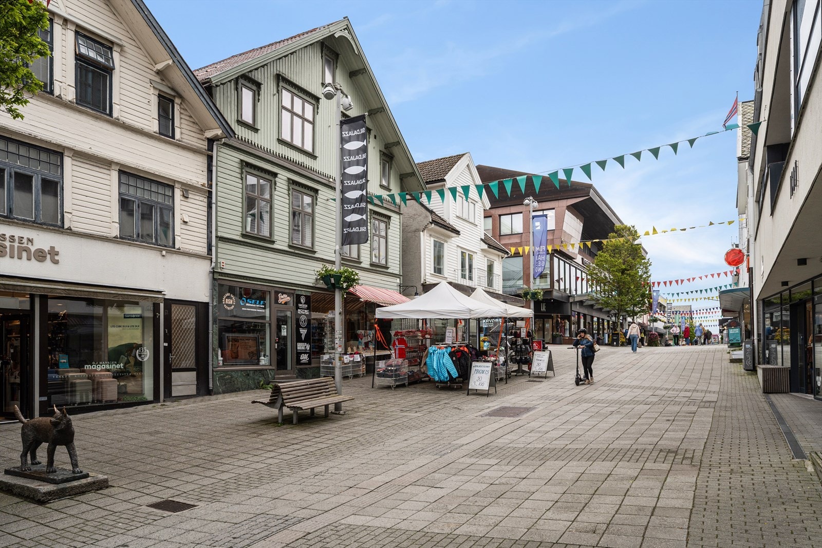 I nærområdet finner du blant annet de koselige butikkene i gågaten, mange spisesteder, kaféer, kino, Festiviteten, byens kjøpesenter "Markedet" og høyskolen. Galleribilde