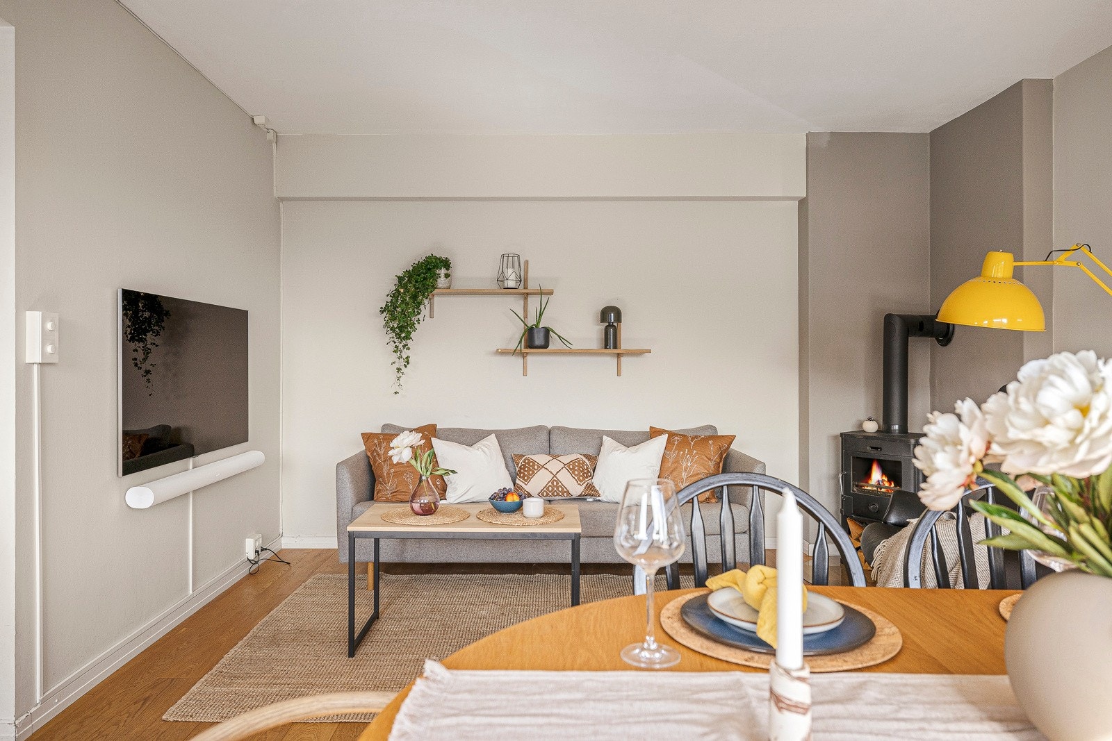 Her er det også peisovn, perfekt på vinteren. Galleribilde