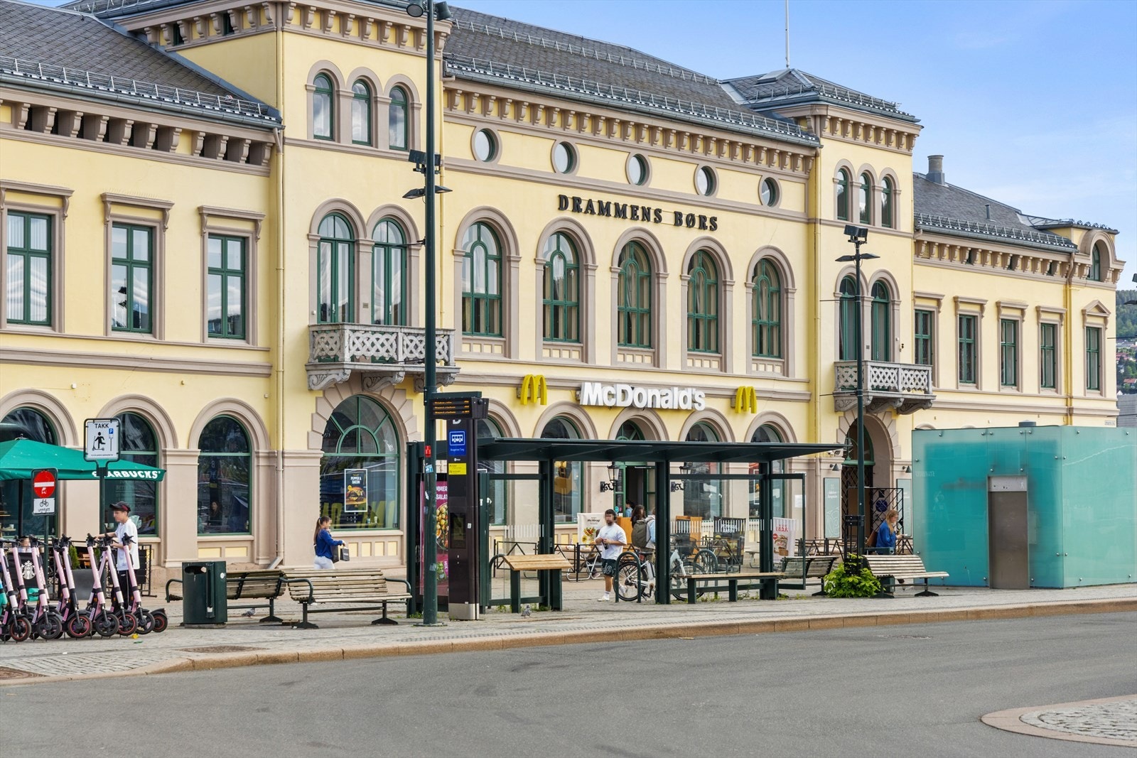 Kort gange til Bragernes Torg og sentrum Galleribilde