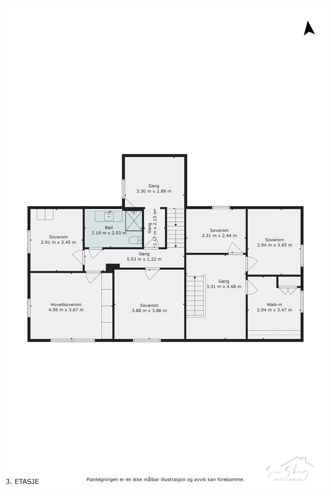 Plantegning 2. etasje. Galleribilde