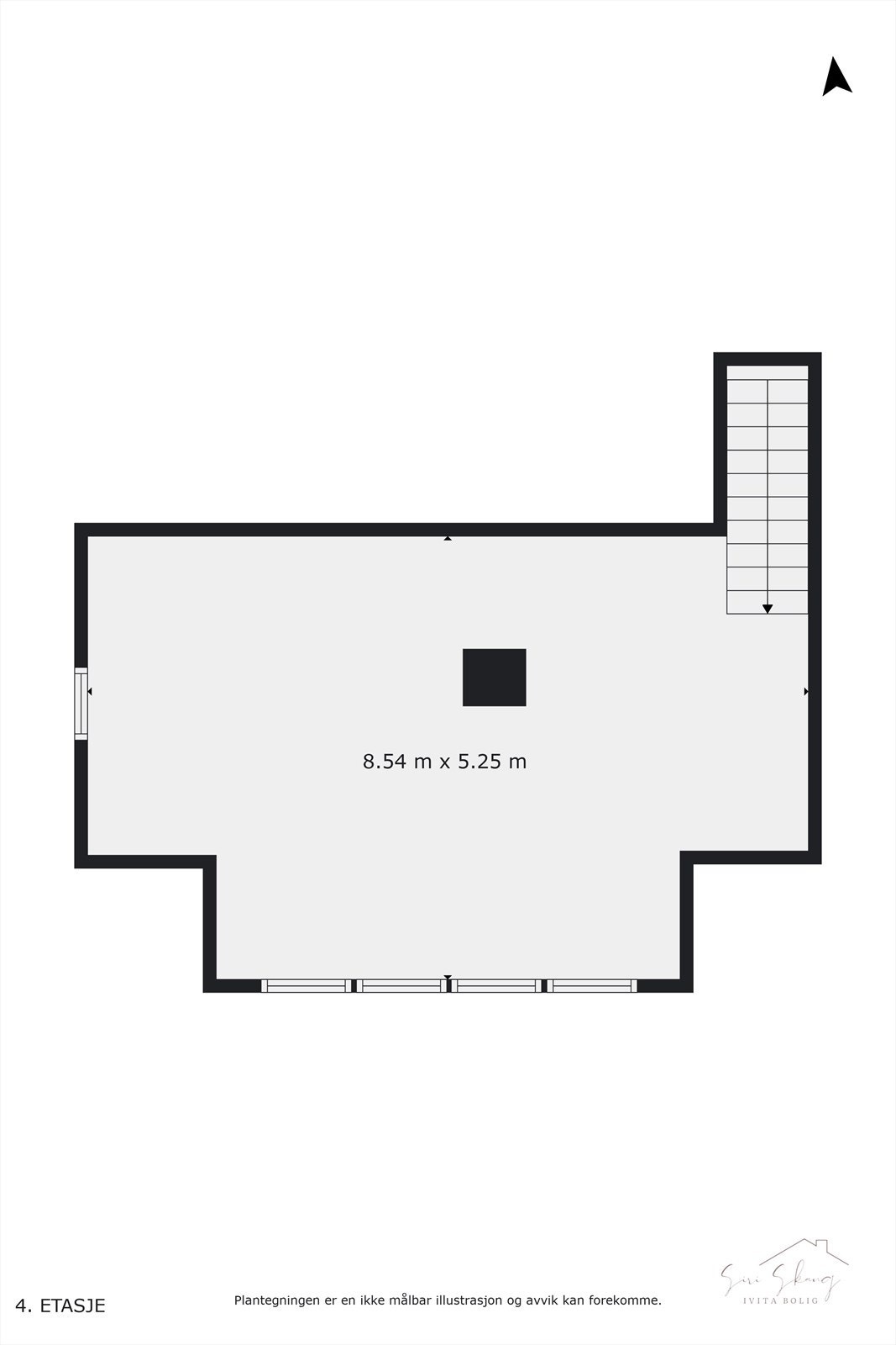 Plantegning loft. Galleribilde