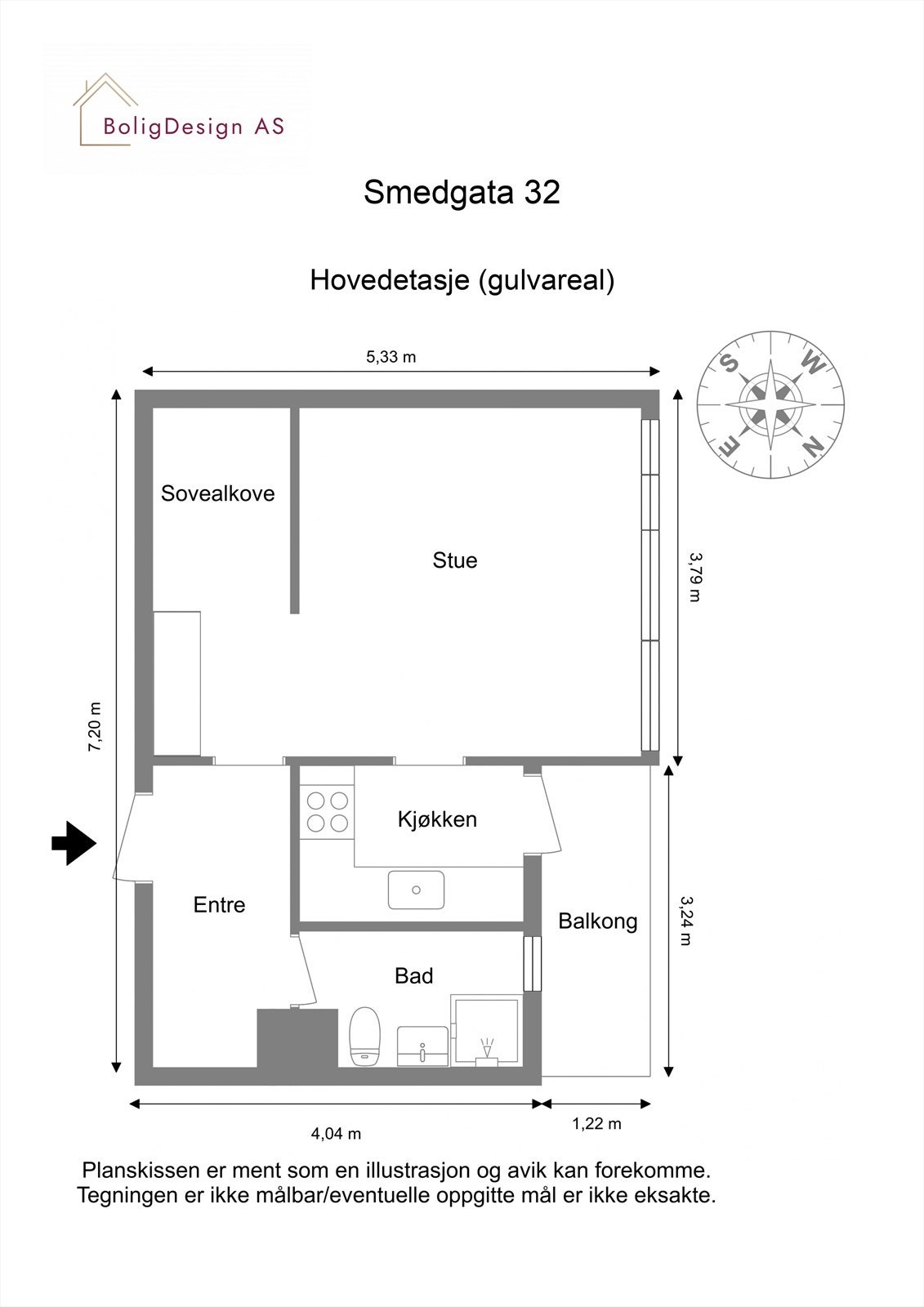 I tillegg disponerer leilighetene en bod i samme etasje på 2m² Galleribilde