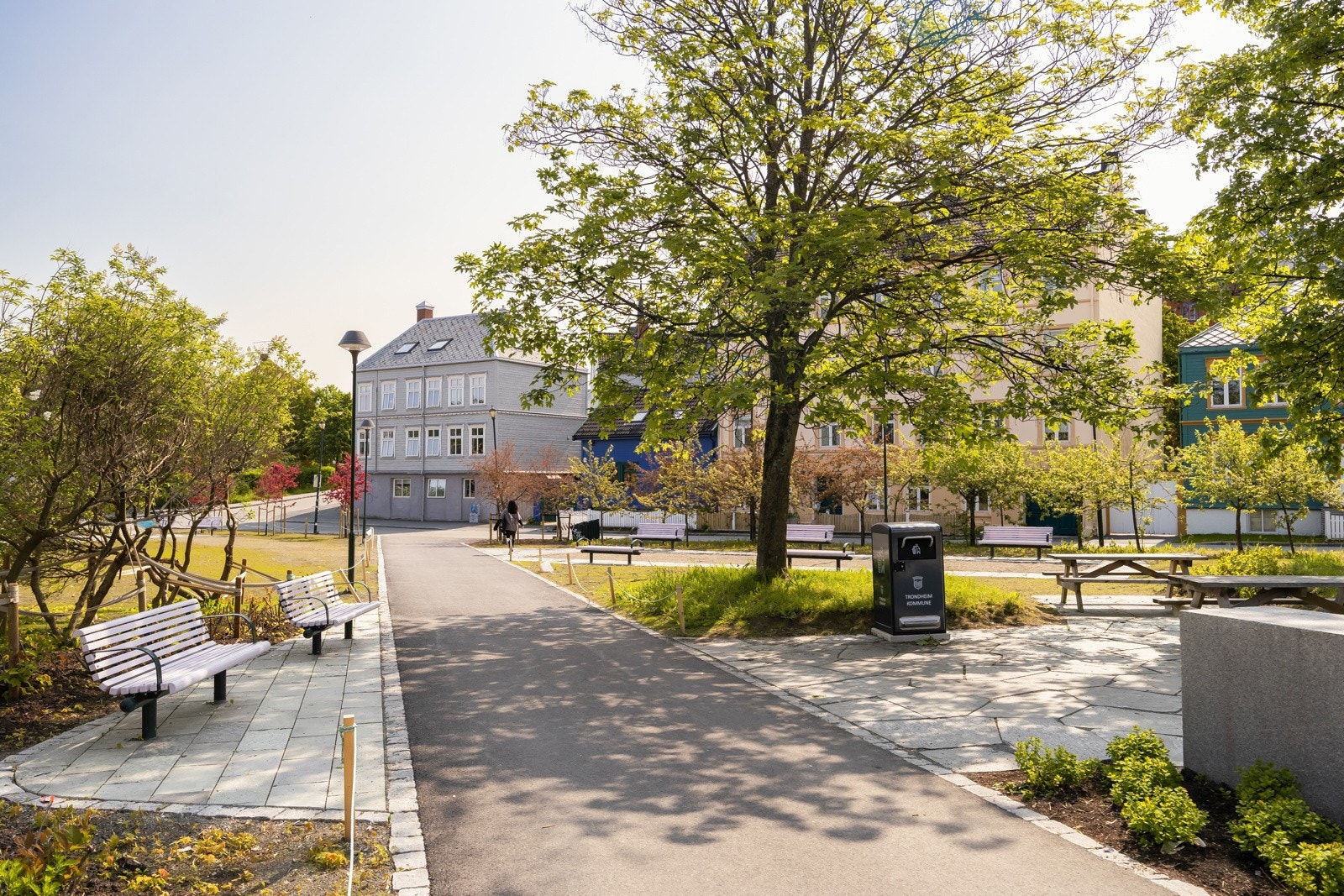 Nye Strandveien bydelspark. En skjermet grønn lunge like ved Solsiden. Galleribilde