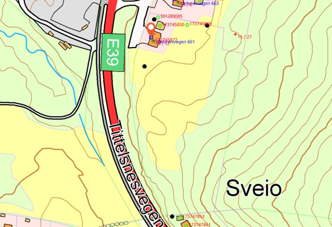 Kart over eiendommen Galleribilde