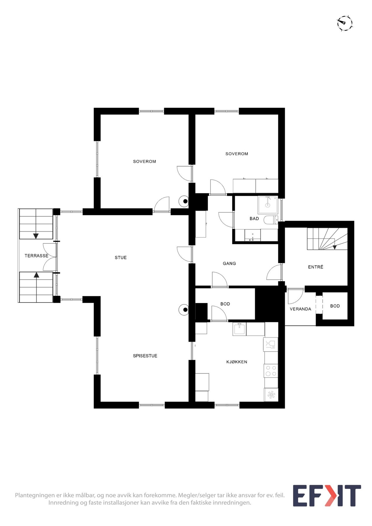 Planskisse 1. etg. Galleribilde