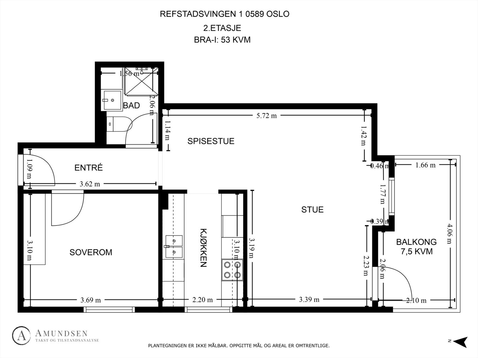 Takstmanns plantegning Galleribilde