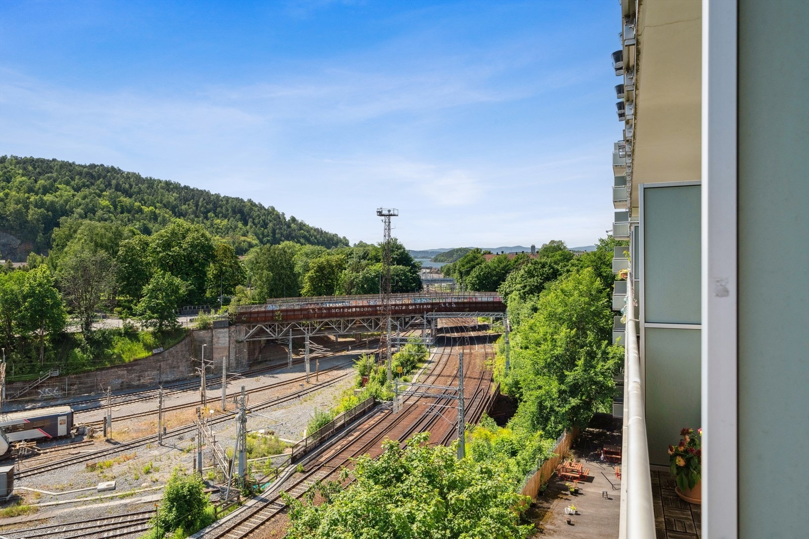 Sjøutsikt! (Svært lite togtrafikk utenfor) Galleribilde