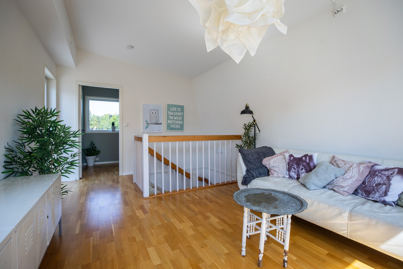 Loftstue med utgang til takterrasse Galleribilde