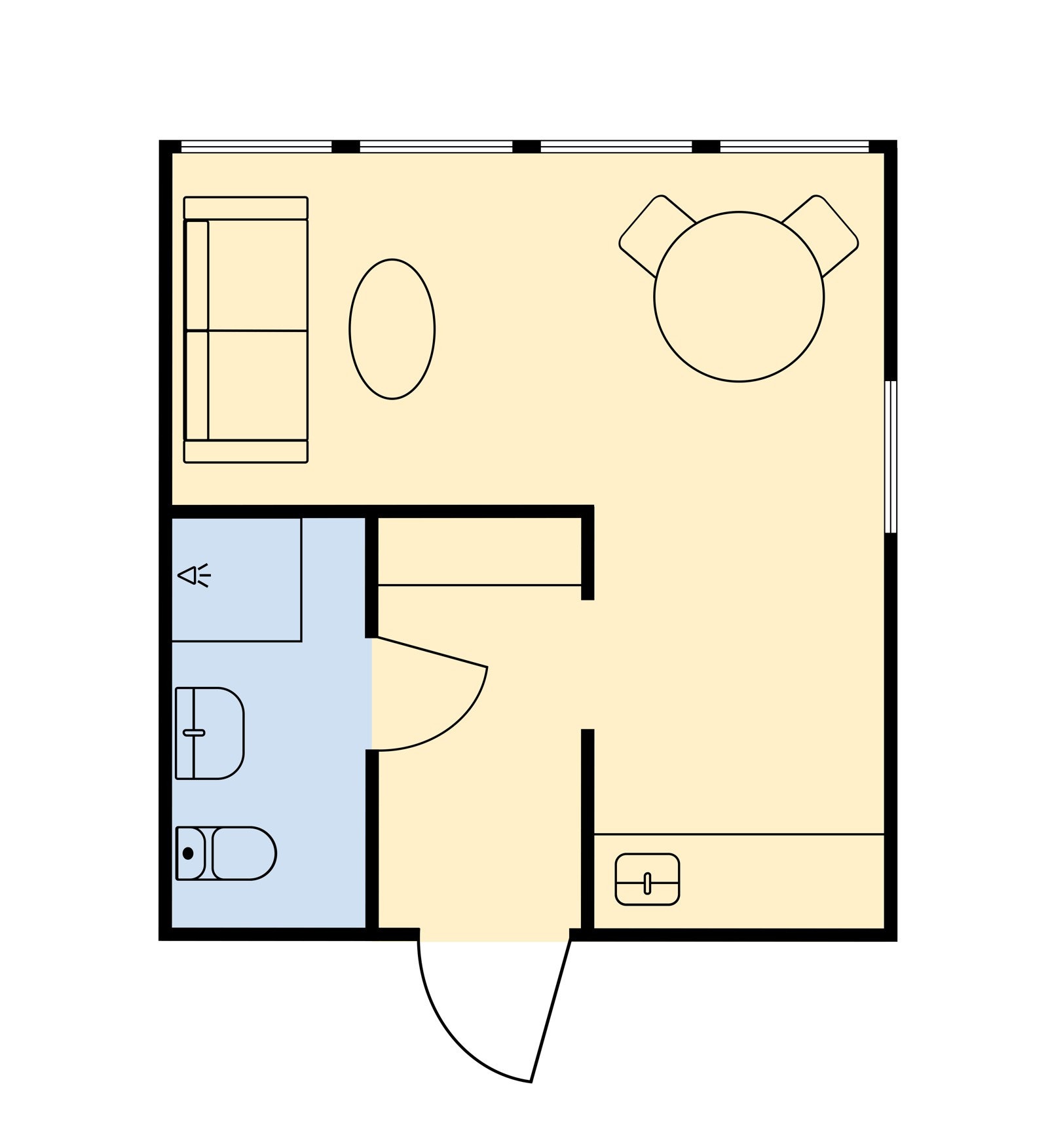 Plantegning - 22 kvm (bra-i) Galleribilde
