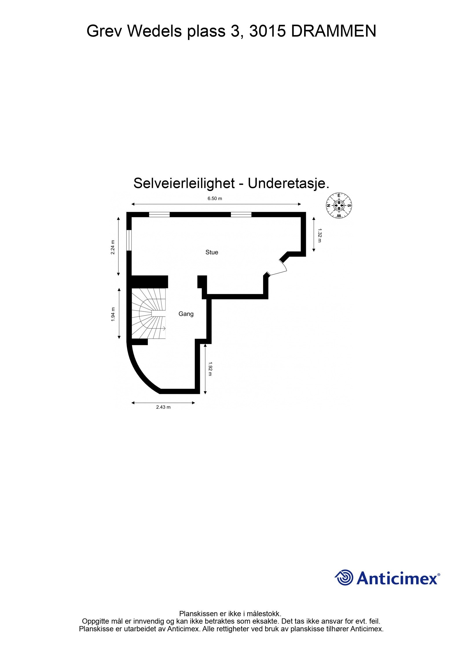 Plantegning Underetasje. Galleribilde