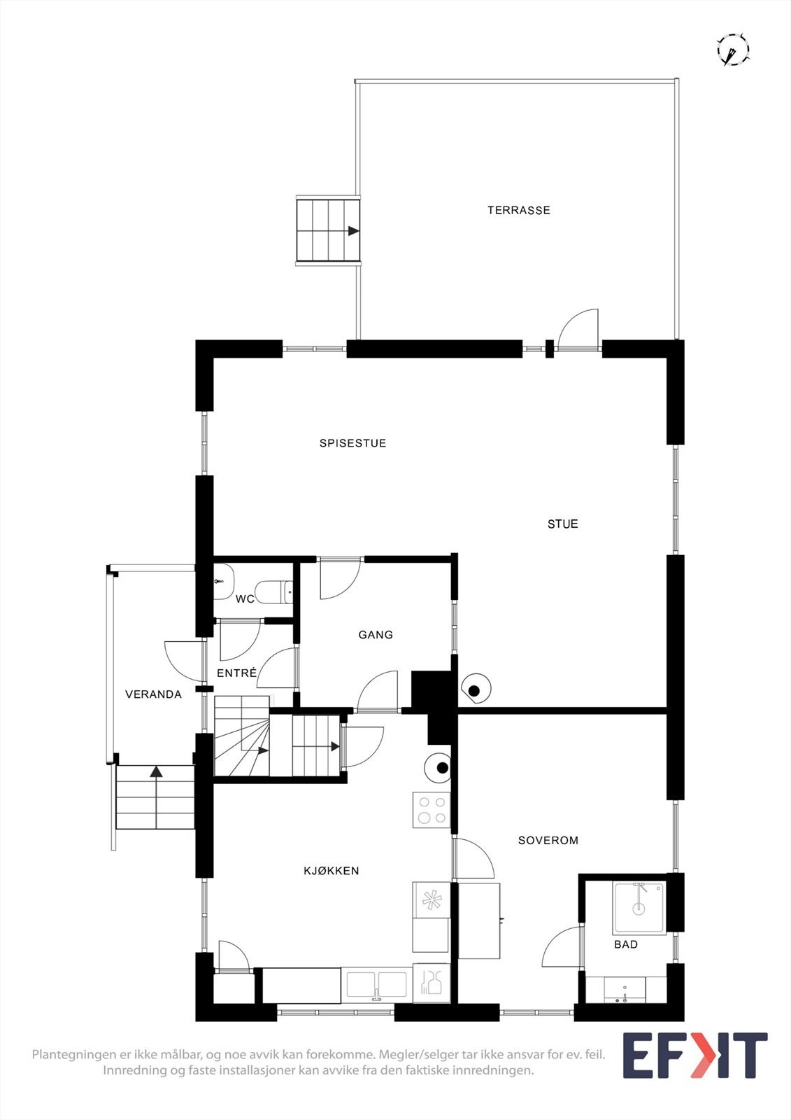 Plantegning 1. etasje Galleribilde