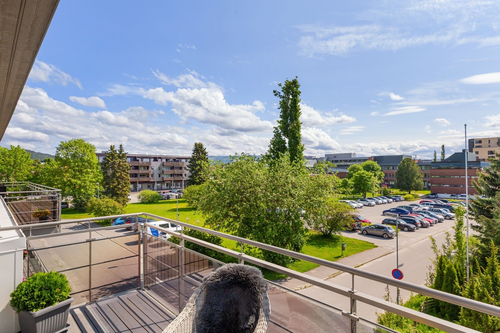 Flott og åpen utsikt fra balkongen Galleribilde