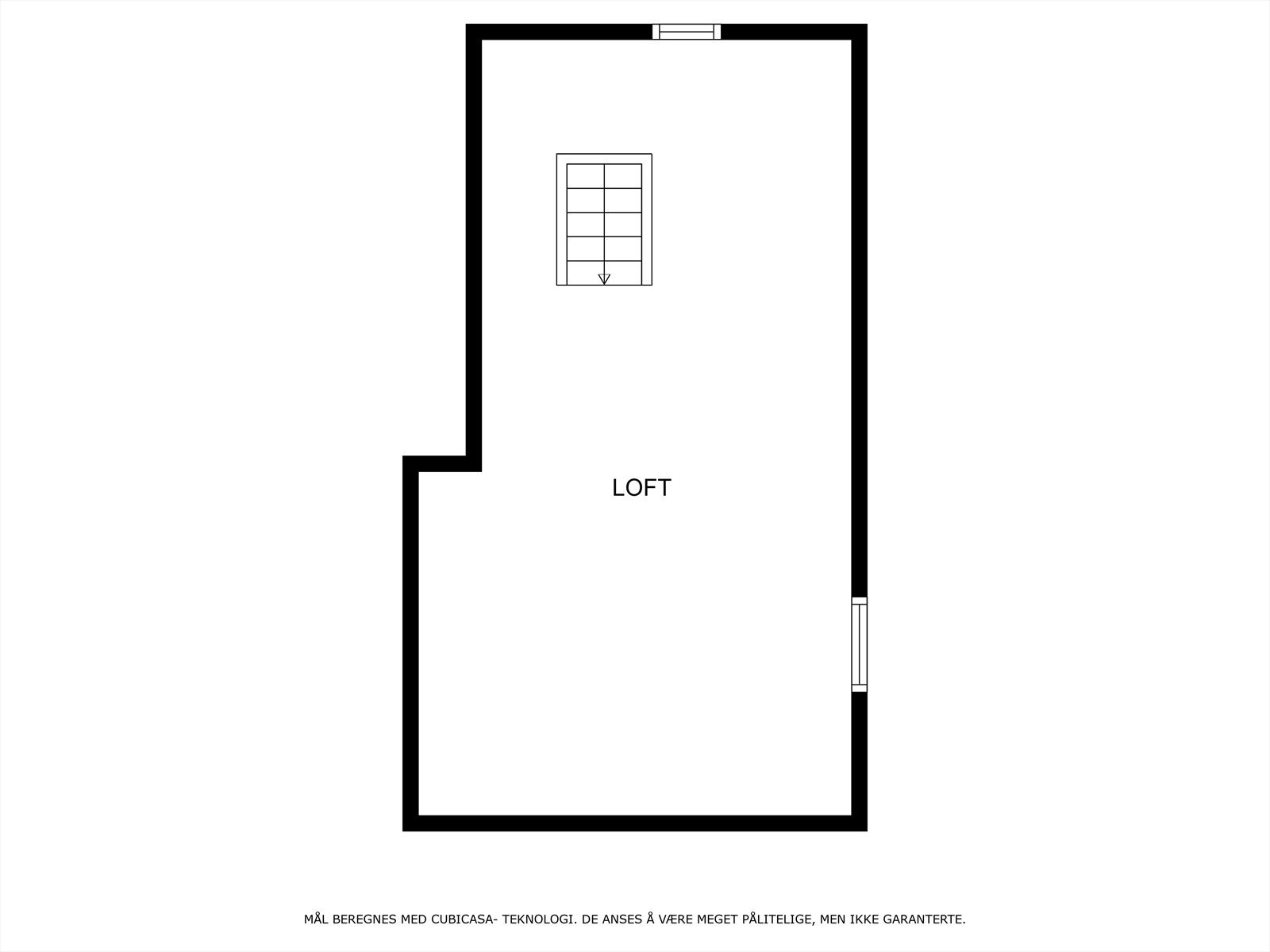 Plantegning loftsetasje. Galleribilde