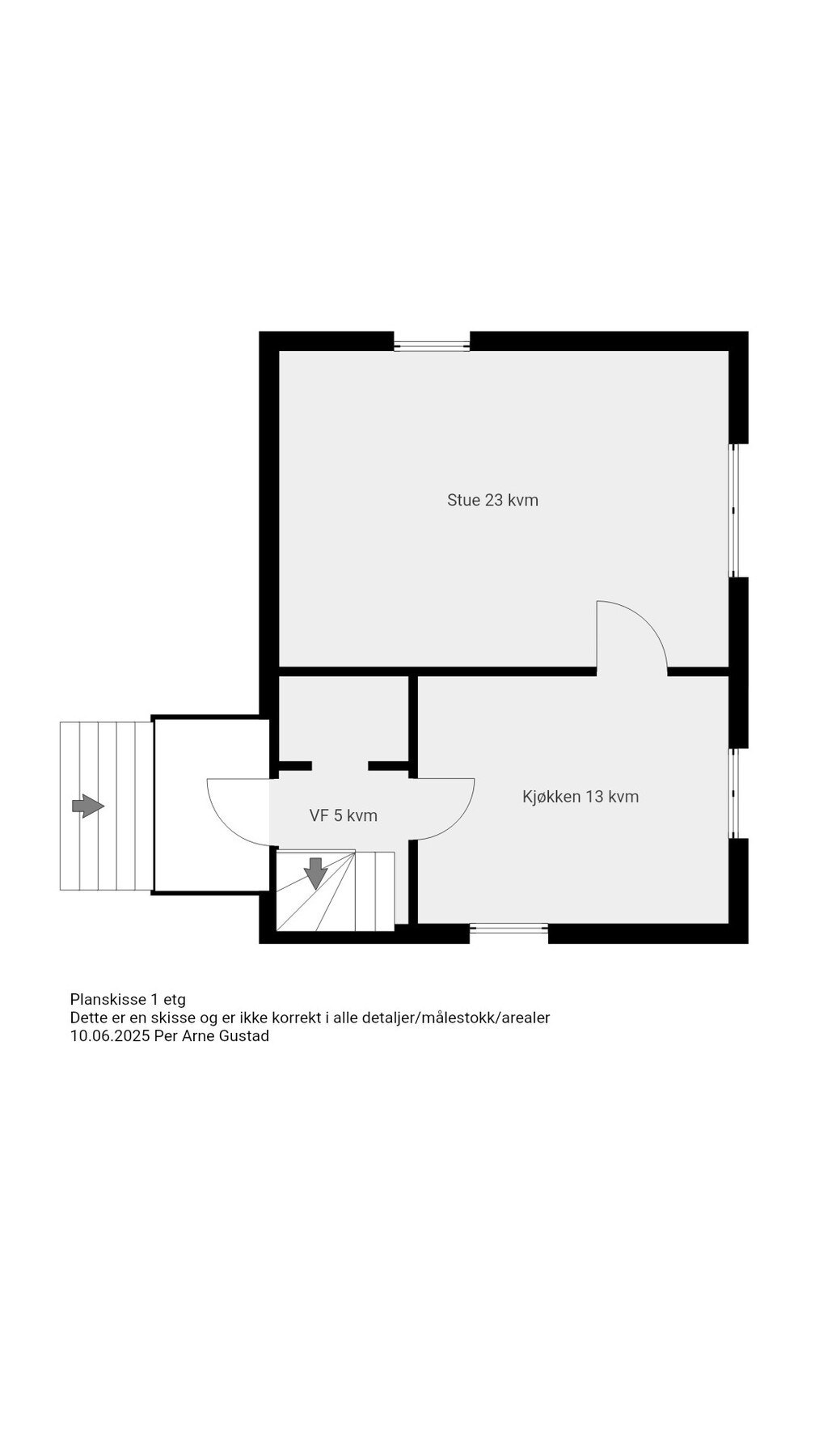 Planskisse 1. etasje Galleribilde