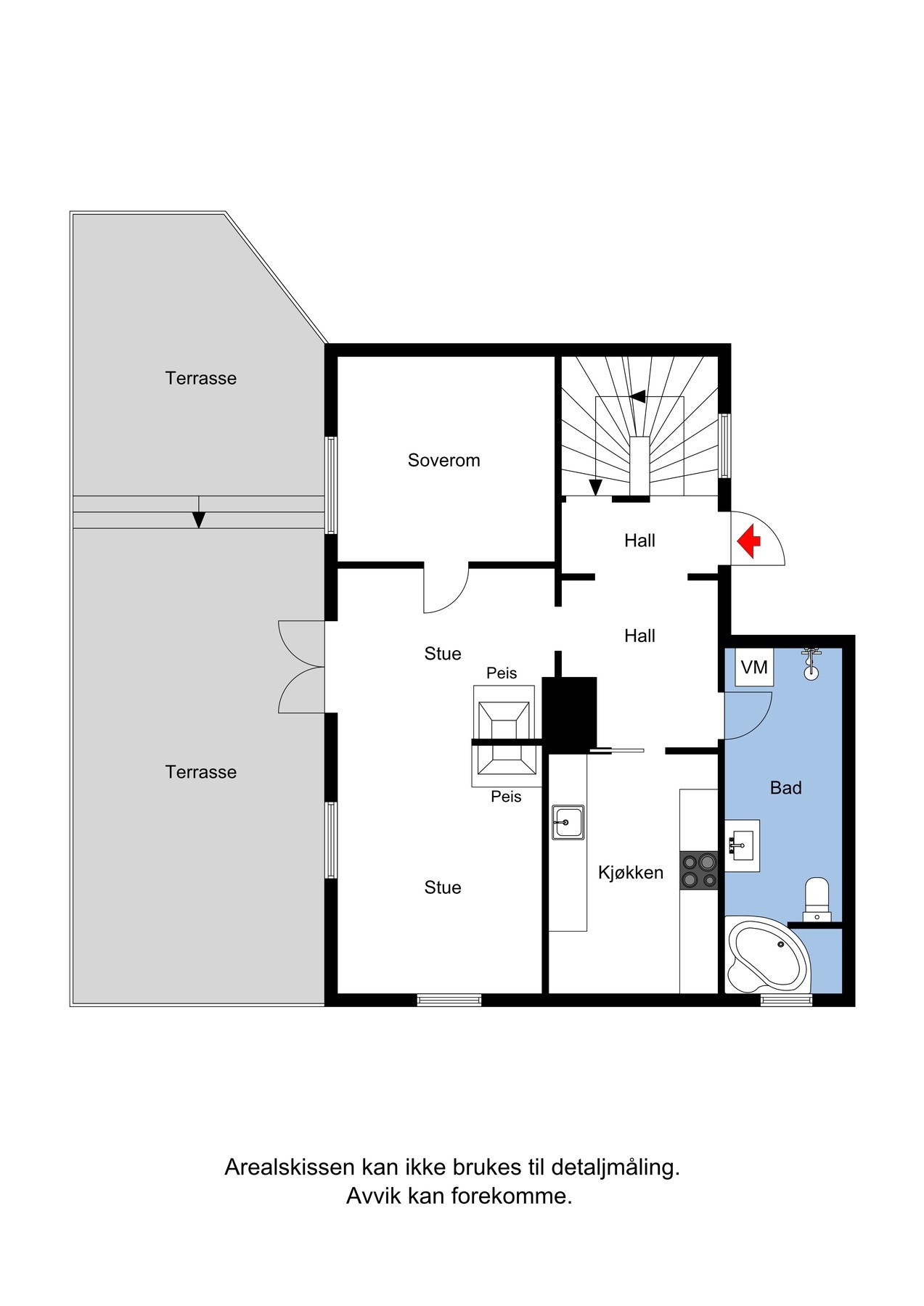 Plantegning - 1.etasje Galleribilde