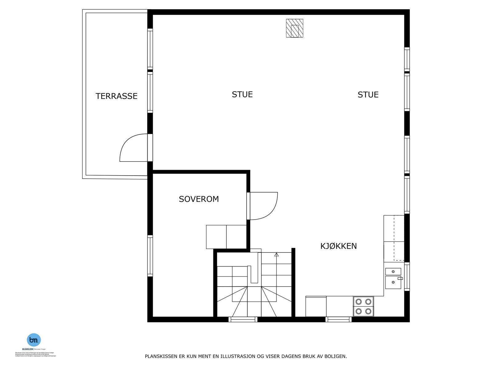 Plantegning 2. etg Galleribilde