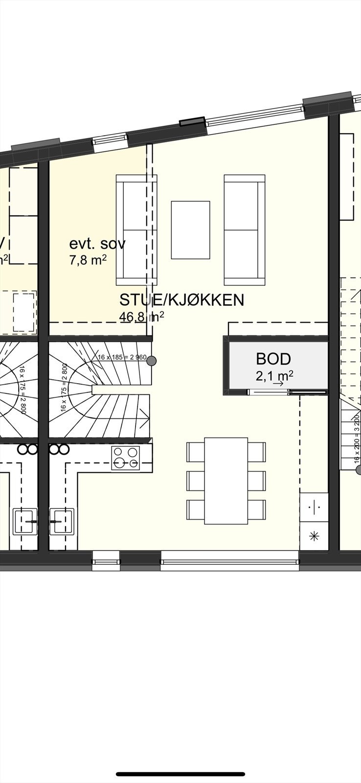 Muligheter her for å lage et ekstra soverom Galleribilde