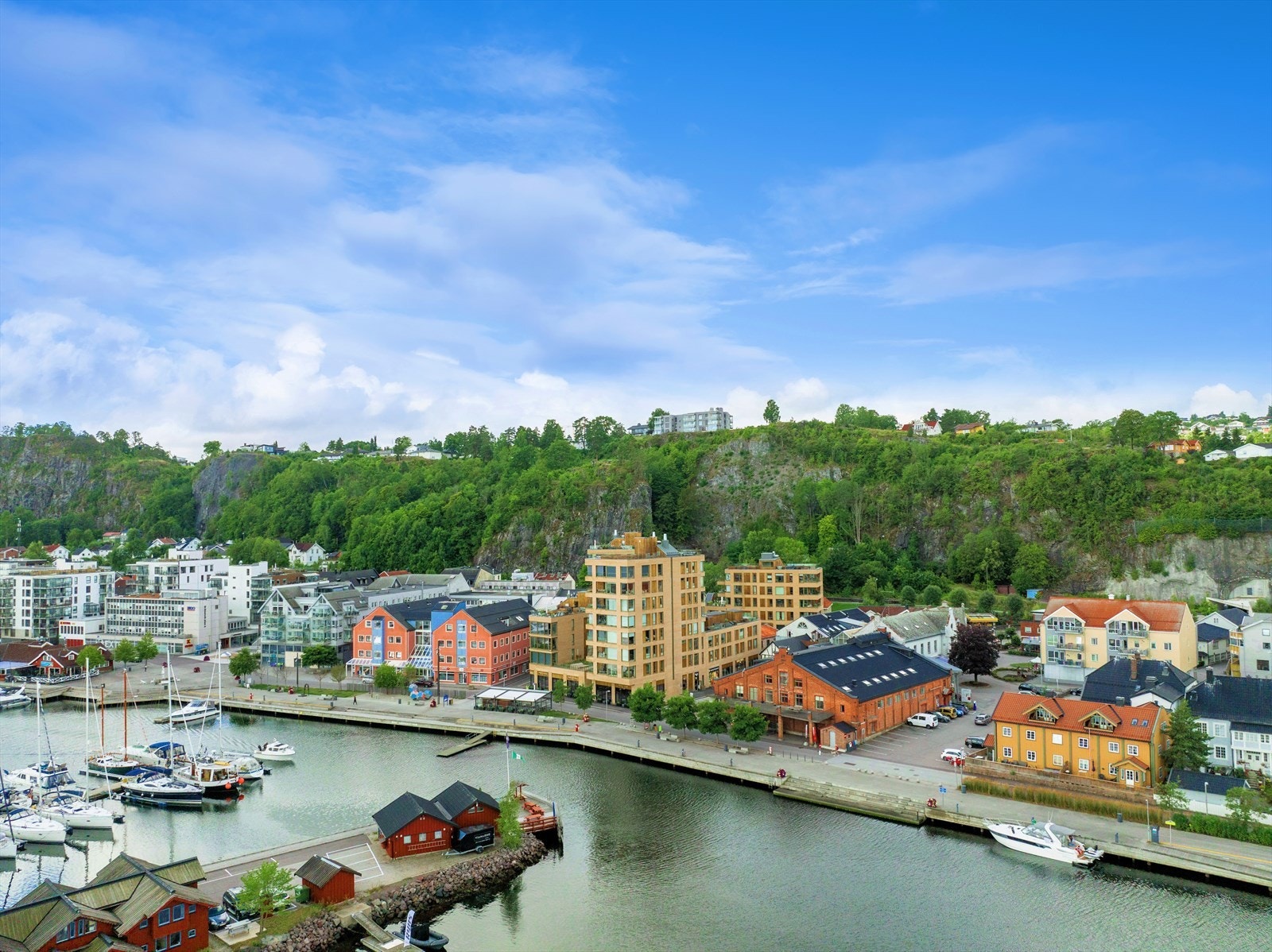 Dronefoto fra blokken Galleribilde