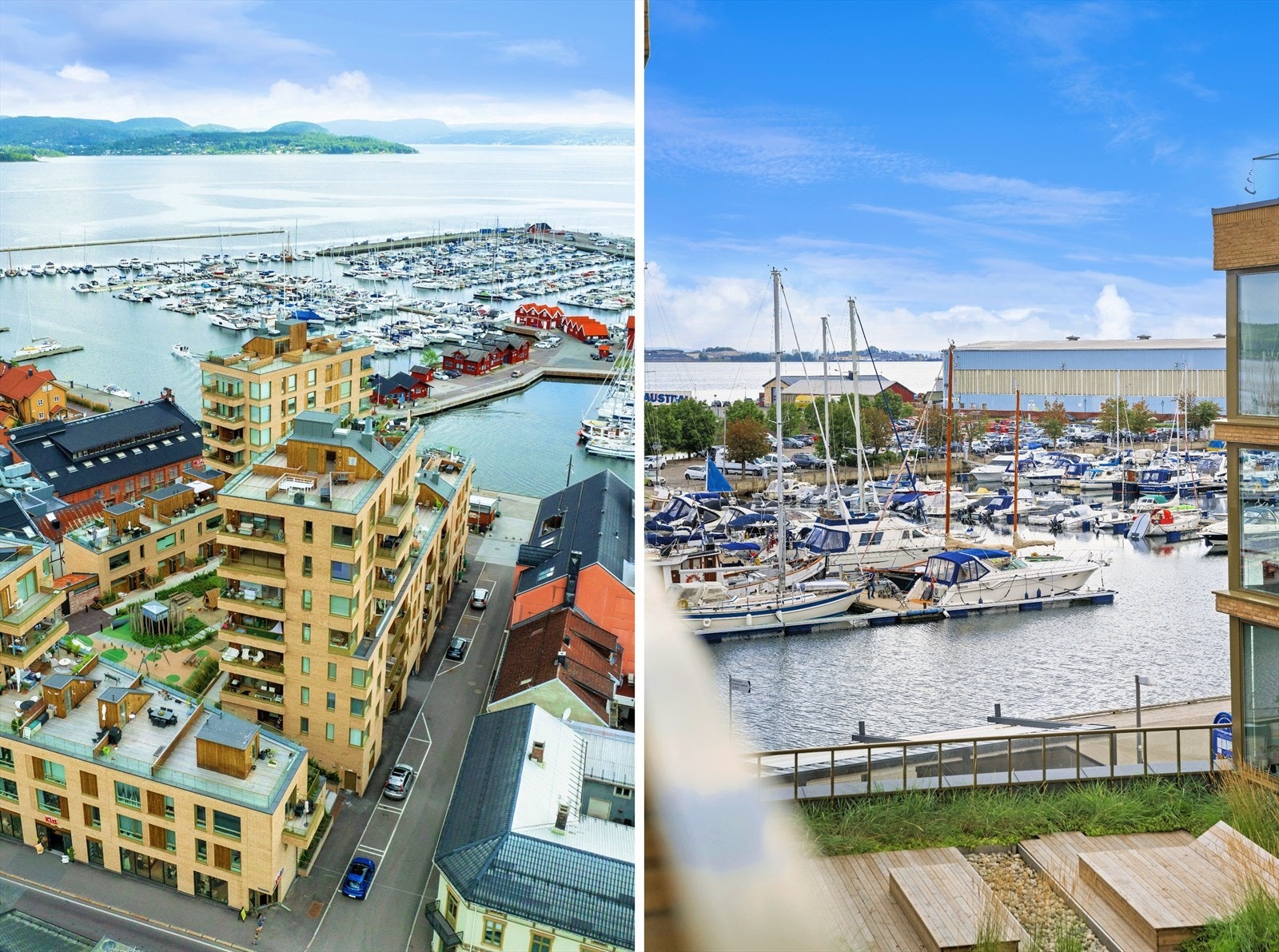 Velkommen til denne flotte leiligheten på brygga i Holmestrand - Flott takterrasse med sjøutsikt Galleribilde
