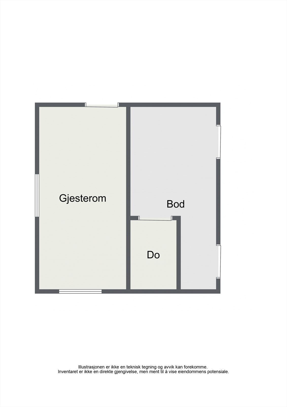 Plantegning uthus Galleribilde