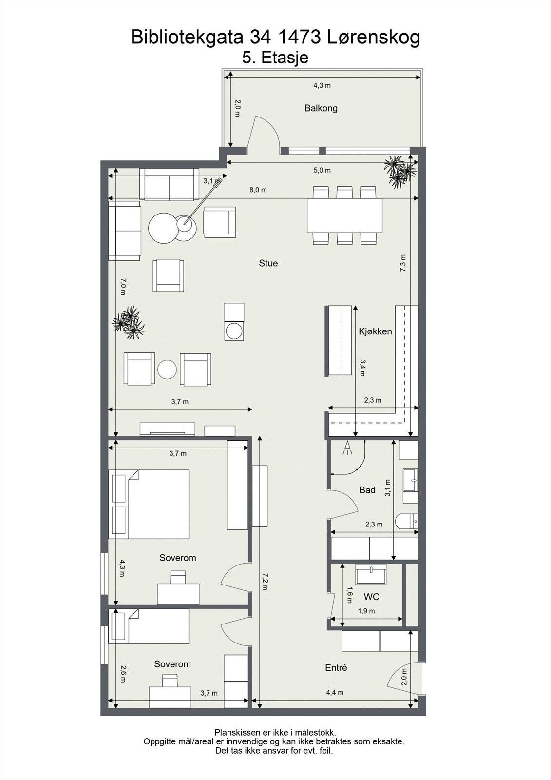 Plantegning 5 etasje Galleribilde