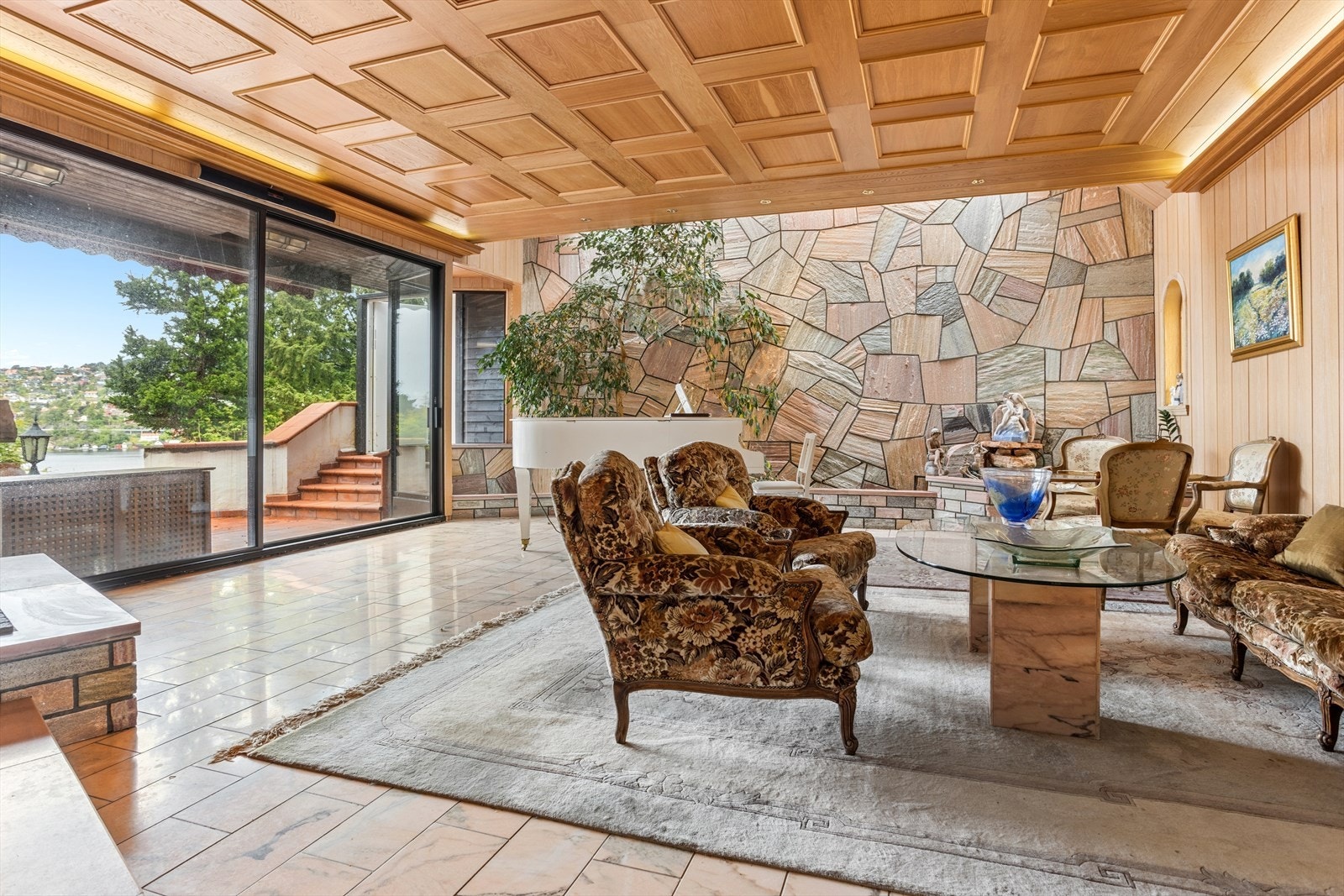 En av stuene i den nyeste delen av eiendommen. Galleribilde