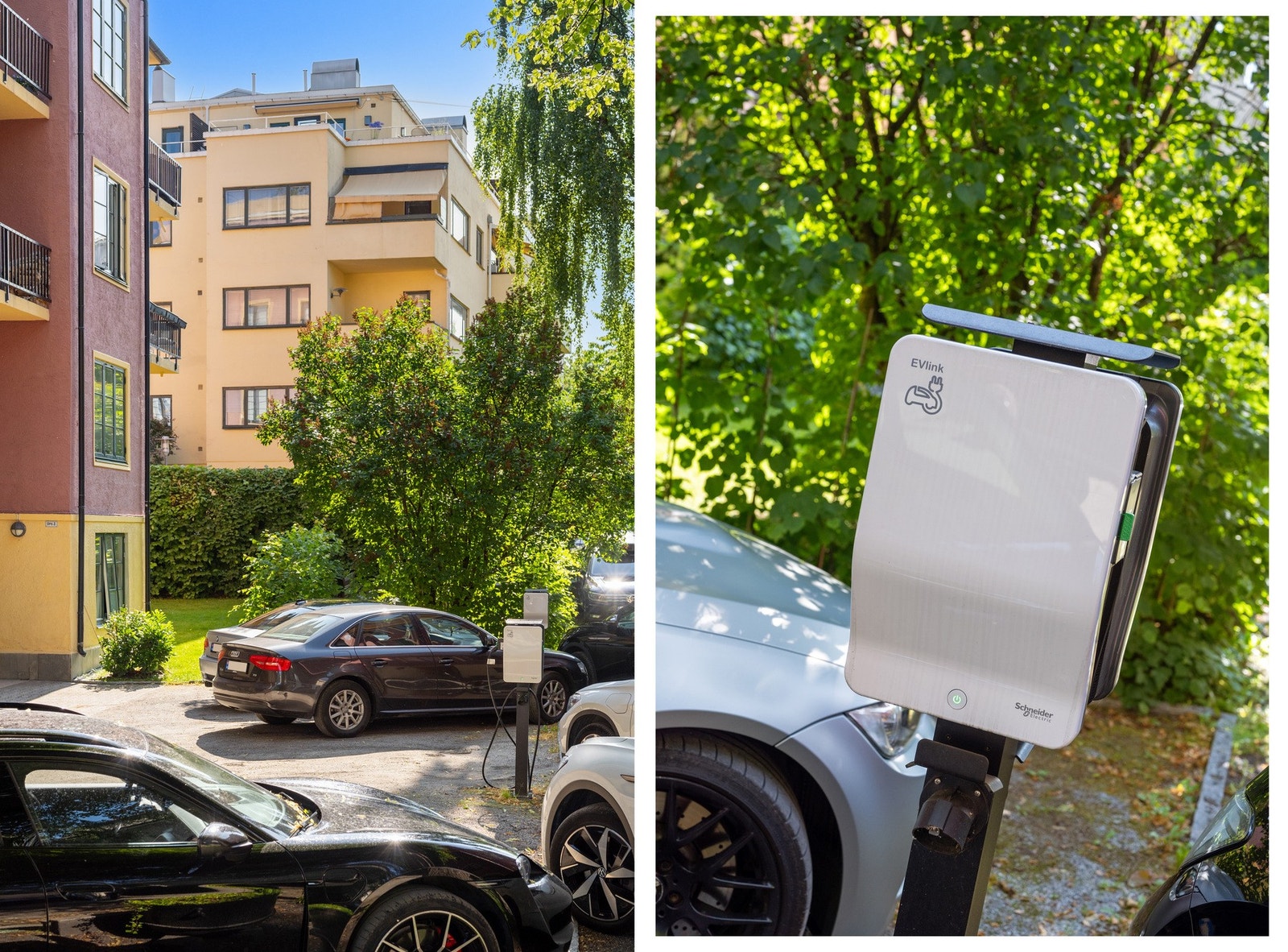 Det medfølger en parkeringsplass hvor det er lademuligheter Galleribilde