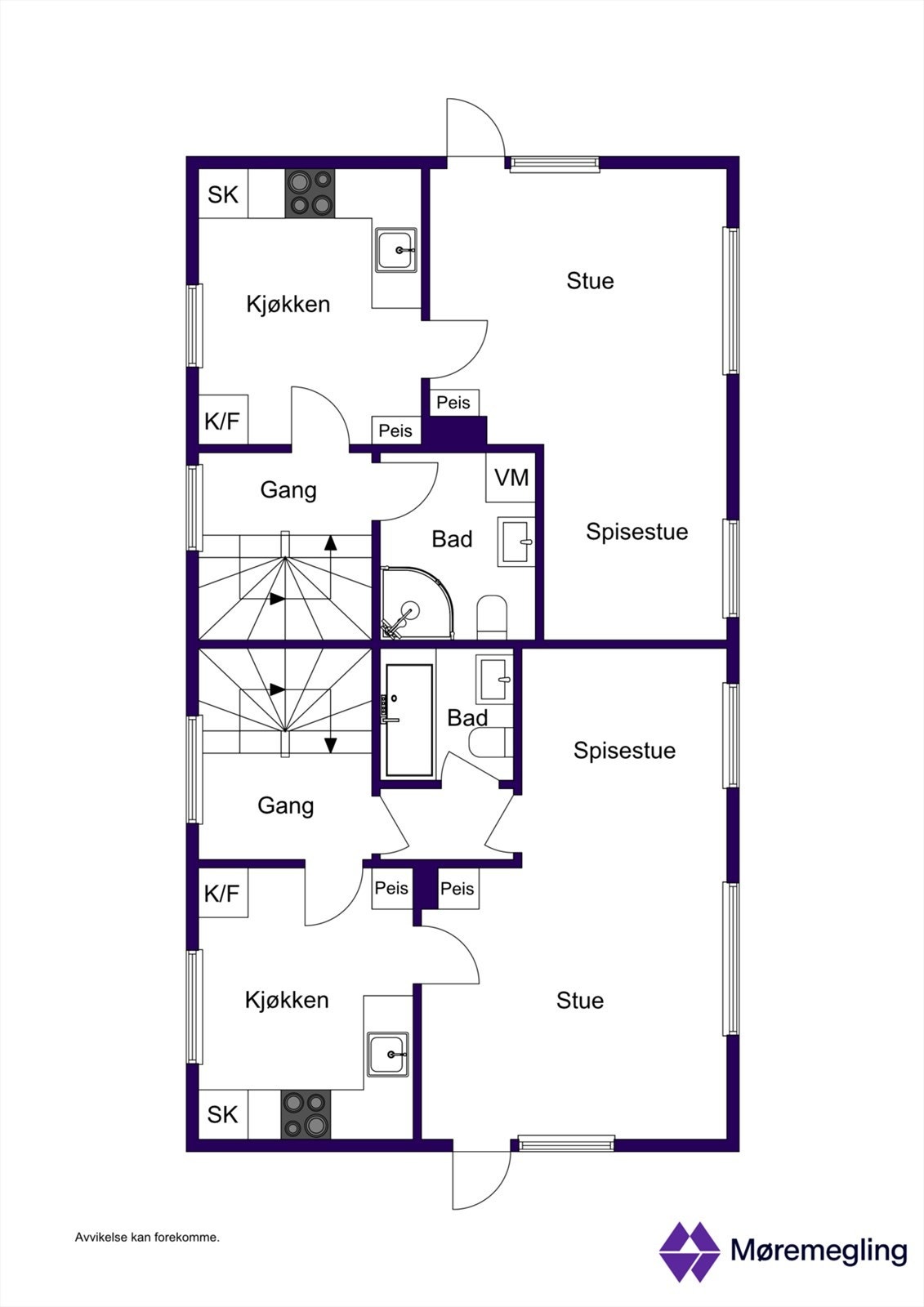 Plantegning 1. etasje Galleribilde