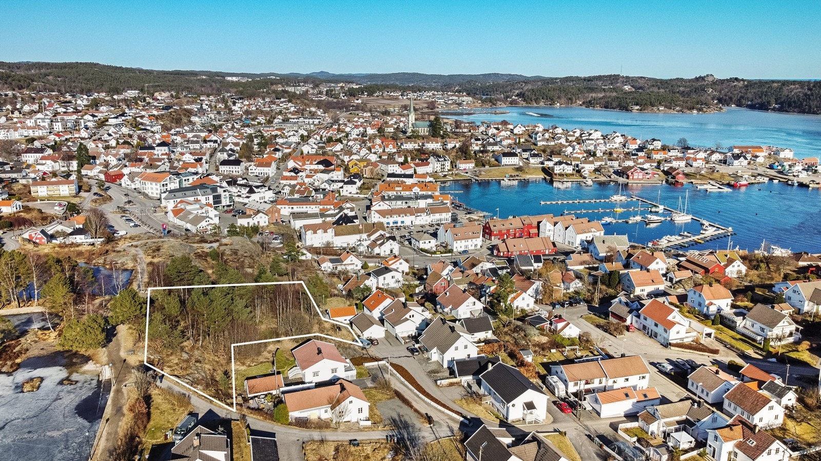 Anvisning av tomtegrense. Galleribilde