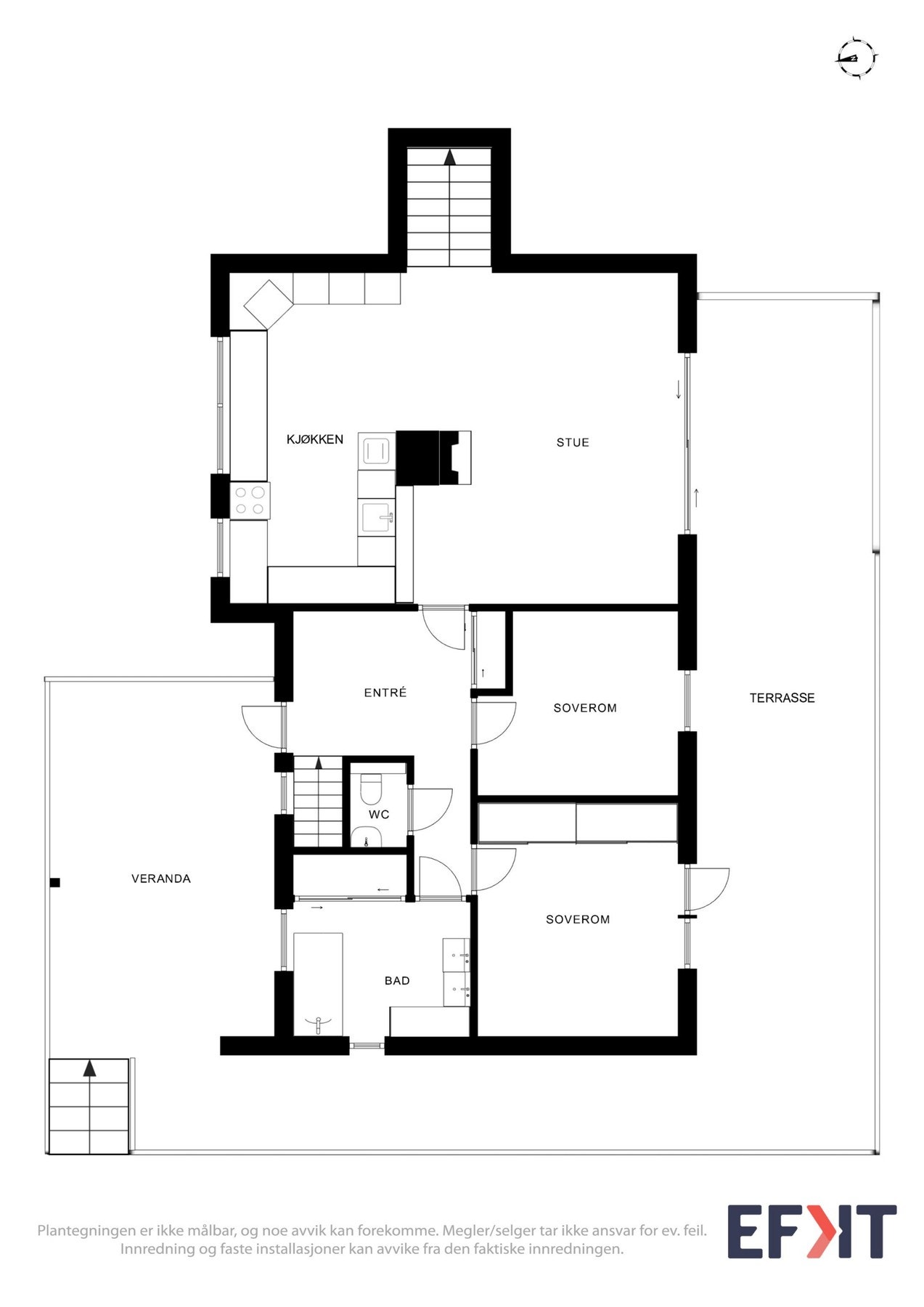 Planløsning hovedetasje. Galleribilde