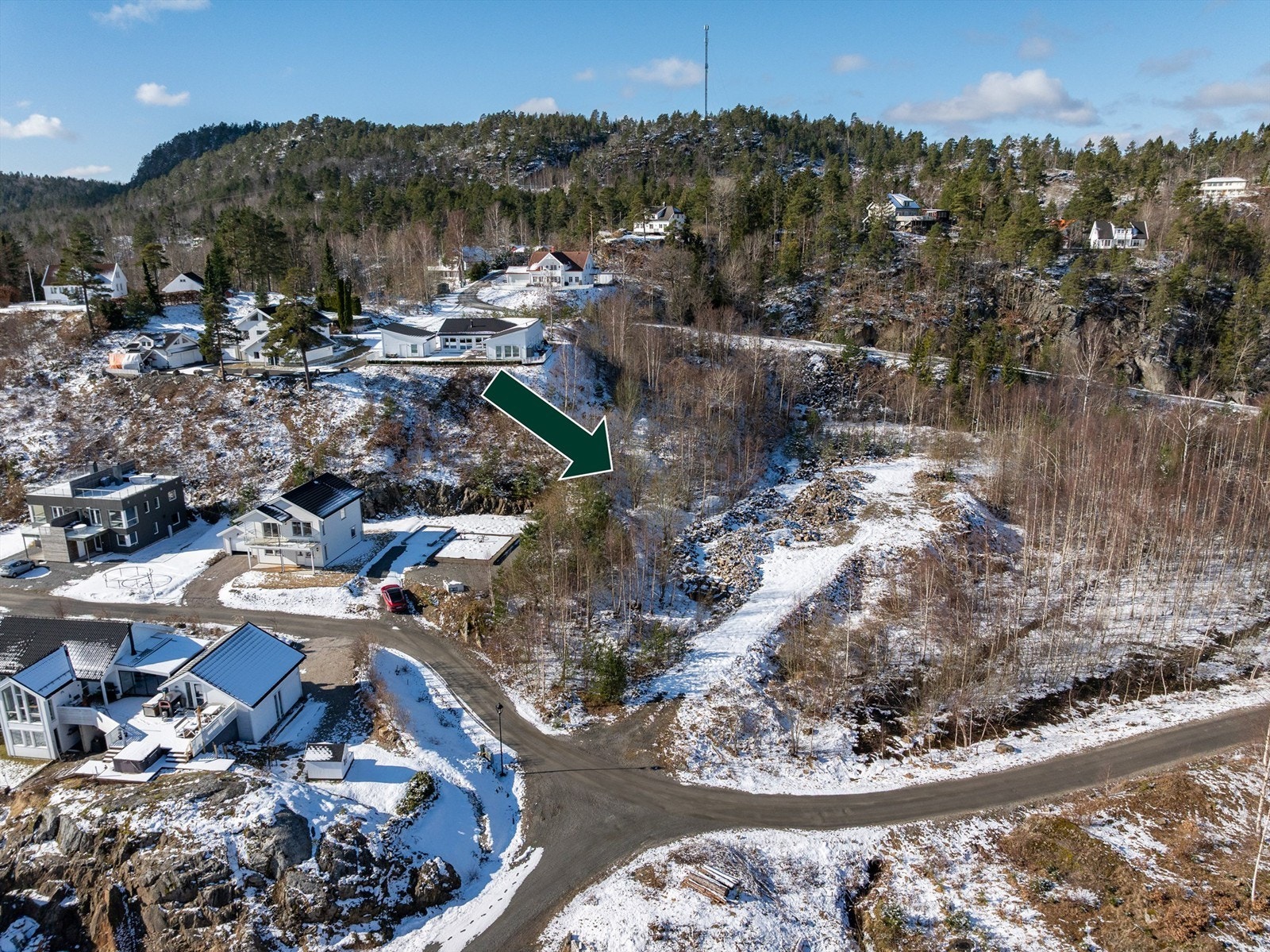 Tomten sett ovenfra Galleribilde