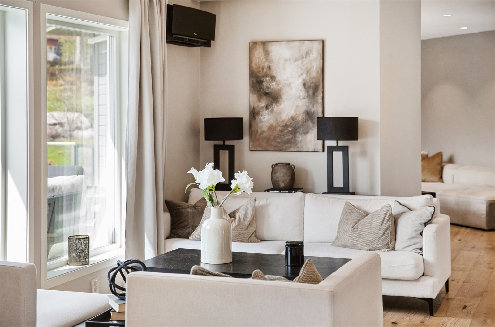 Varmepumpen ble satt inn i år og gir en god varme på kalde dager og en kjølig effekt på varme dager. Galleribilde