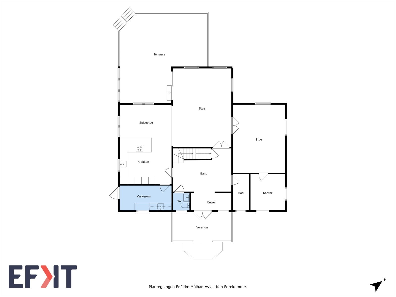 Plantegning 1. etasje Galleribilde
