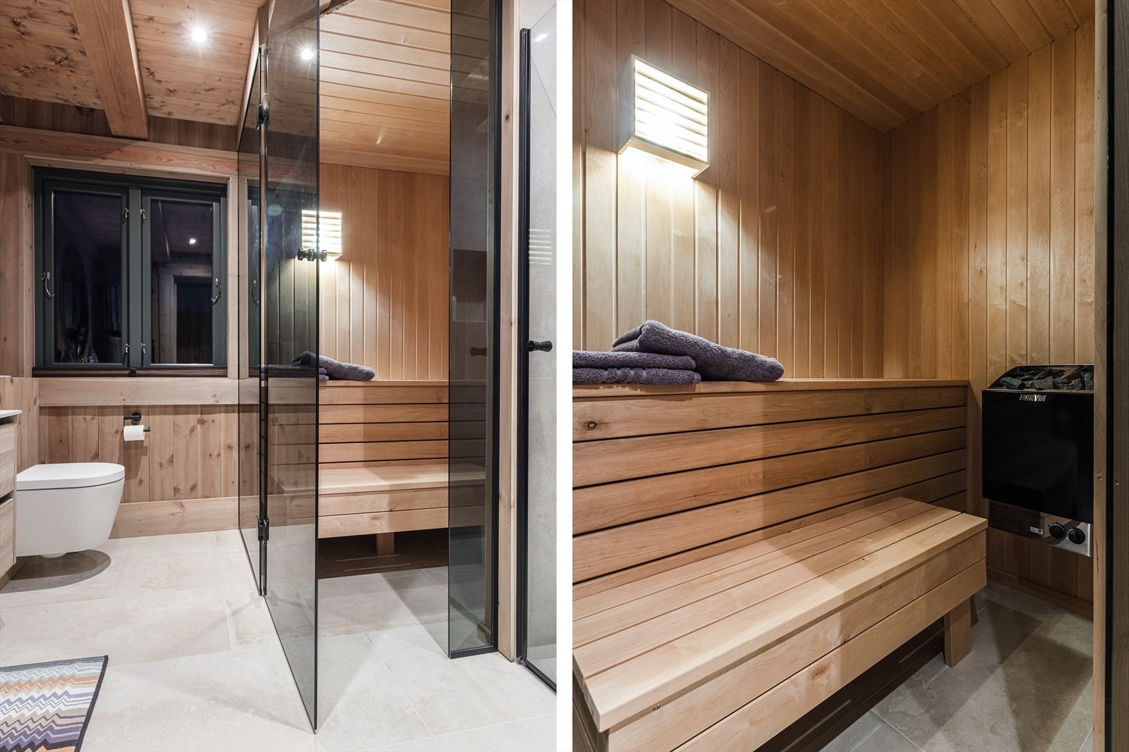 Bad med badstue og dusjnisje Galleribilde