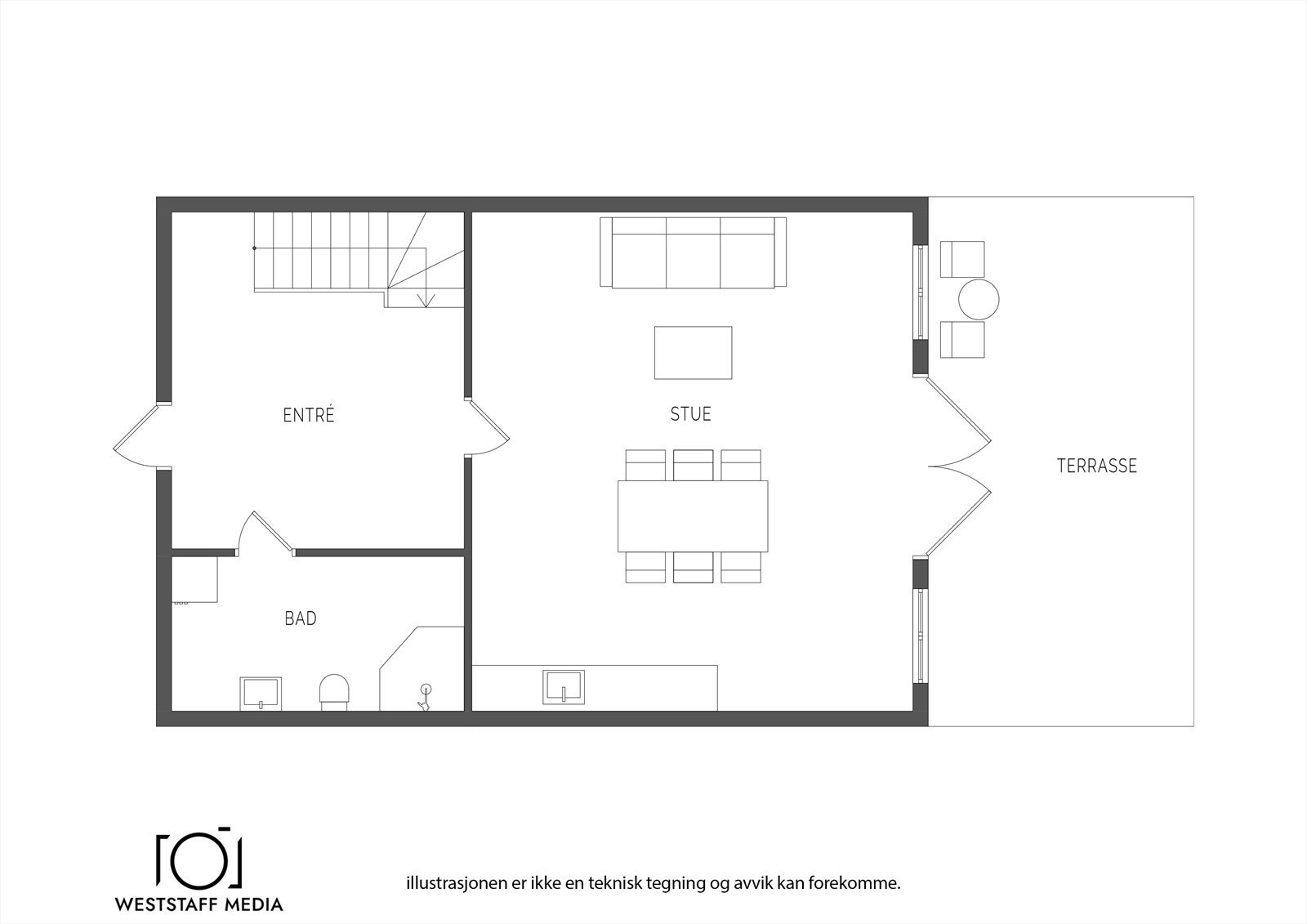 Plantegning 1. etasje. Galleribilde