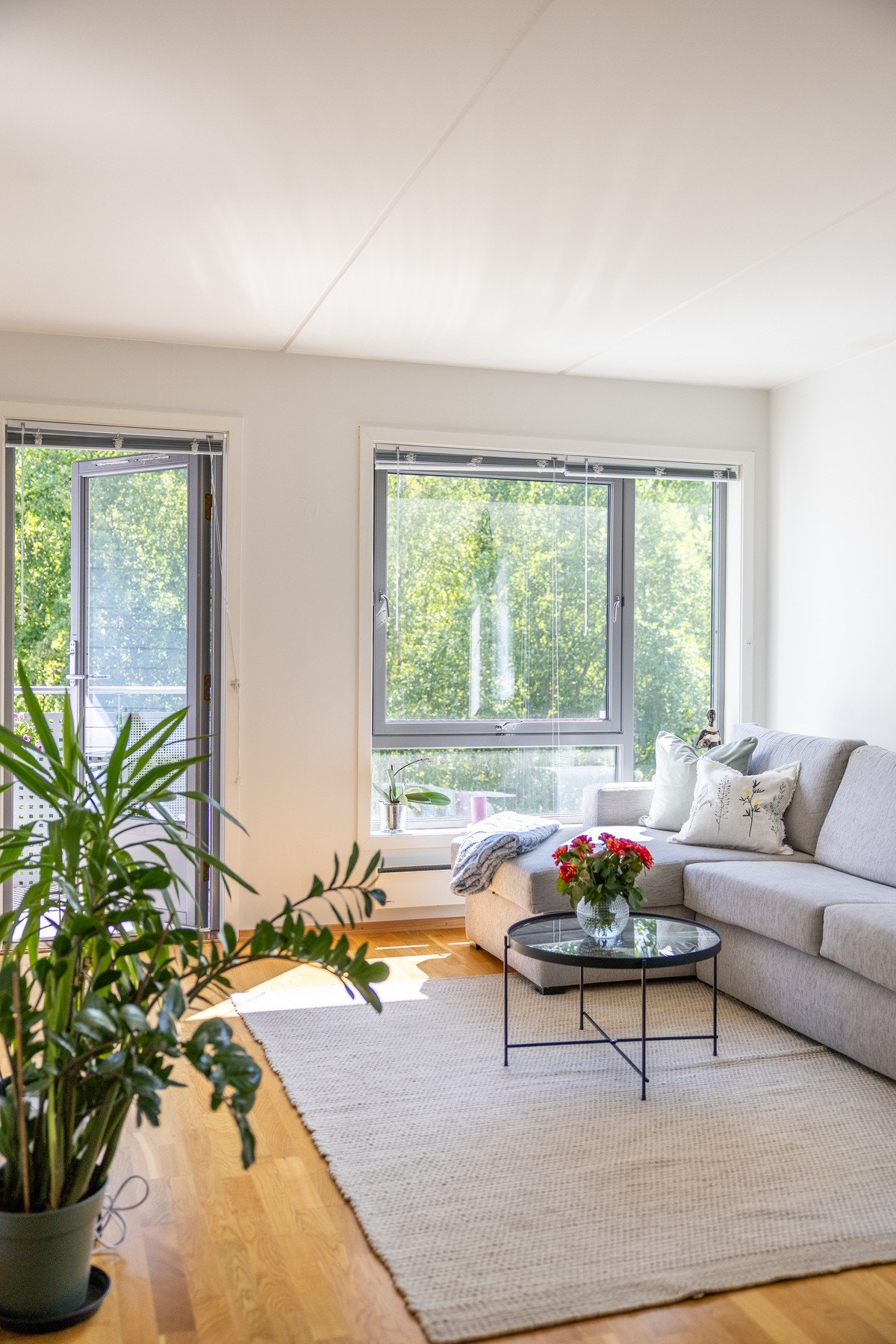 Det er store vindusflater som slipper inn rikelig med naturlig lys. Galleribilde