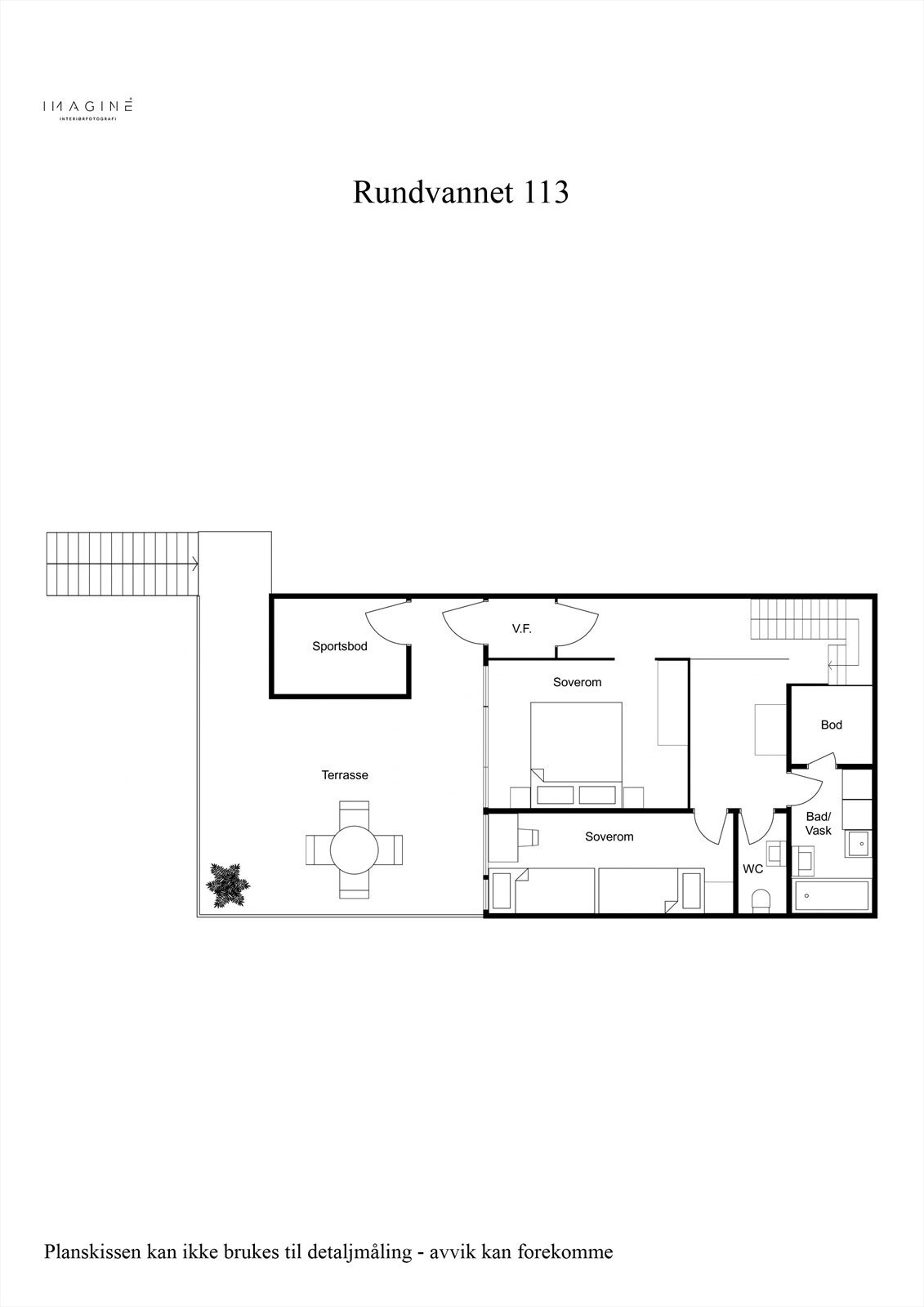Rundvannet 113 - Planskisse 2D - 1.etasje. Galleribilde