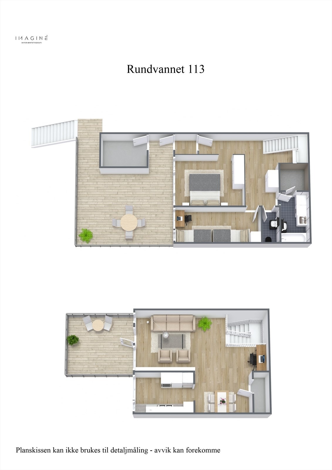Rundvannet 113 - Planskisse 3D. Galleribilde