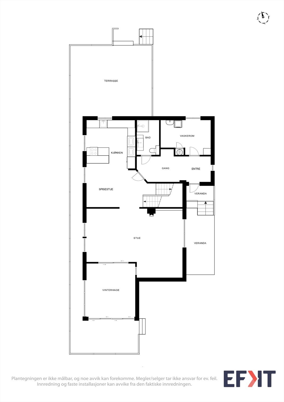 Plantegning 1. etasje Galleribilde