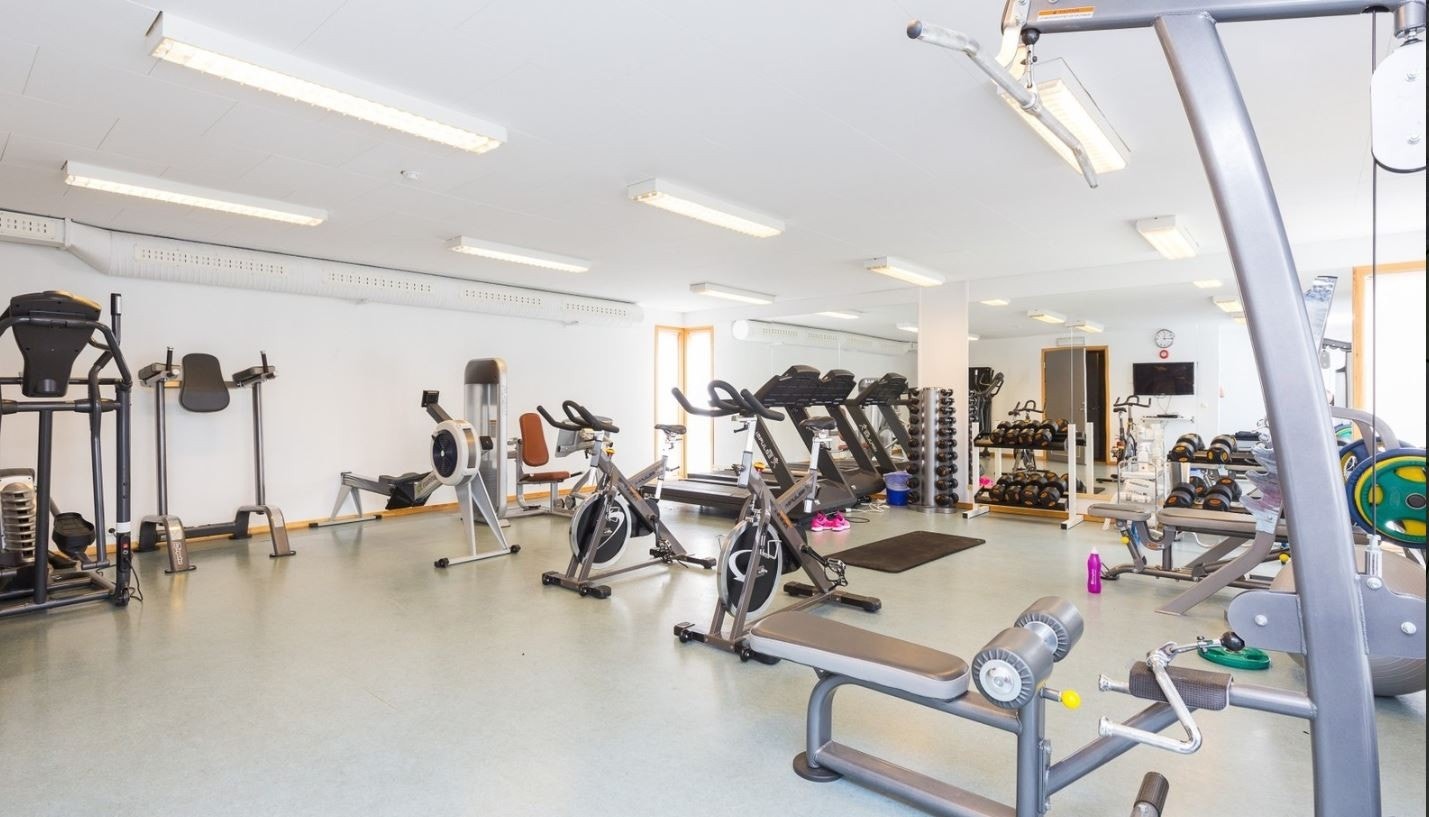 For 700kr året har man også tilgang på eget treningsrom rett utenfor blokken Galleribilde