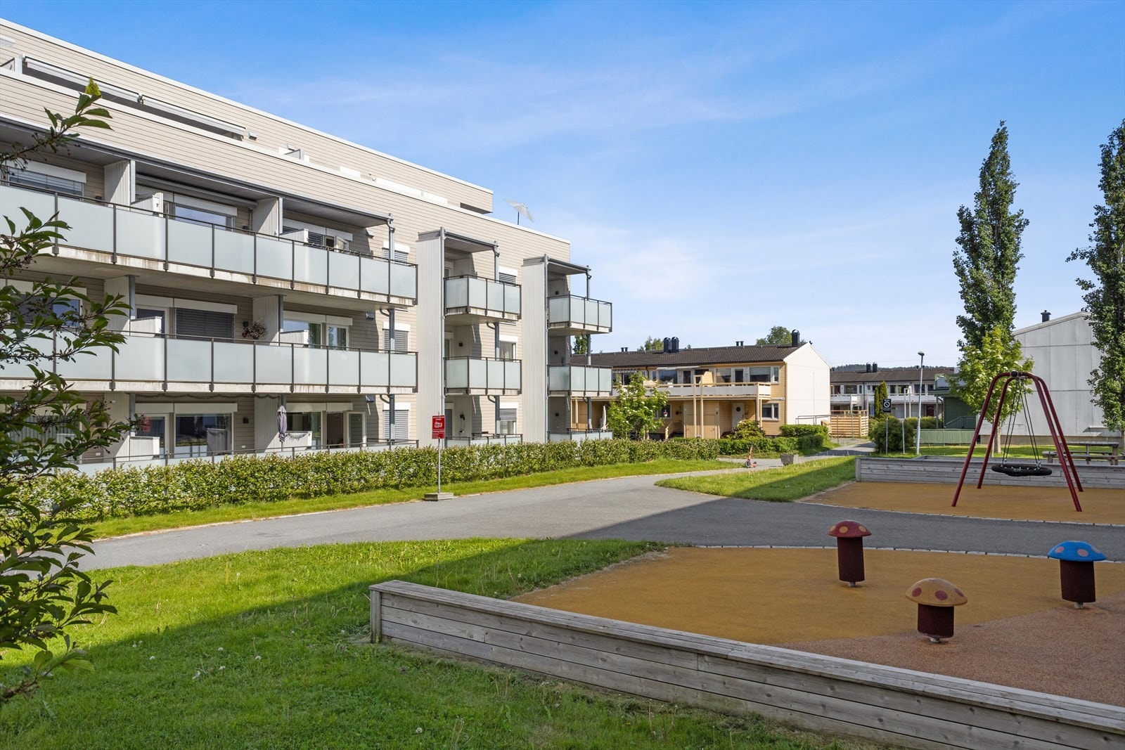 Her er det tilrettelagt for at barna kan lege i trygge omgivelser. Galleribilde