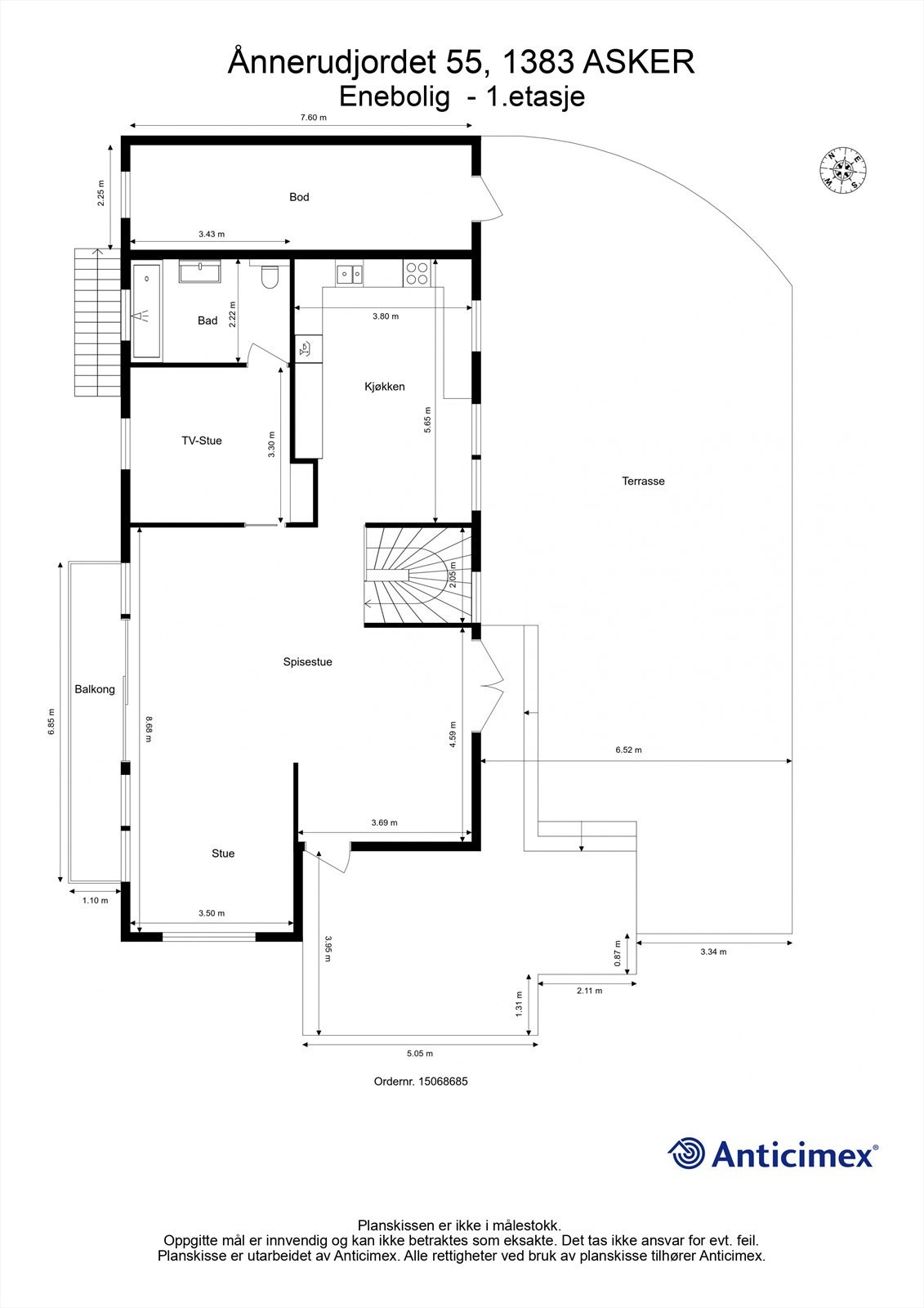 Plantegning - 1.etasje Galleribilde