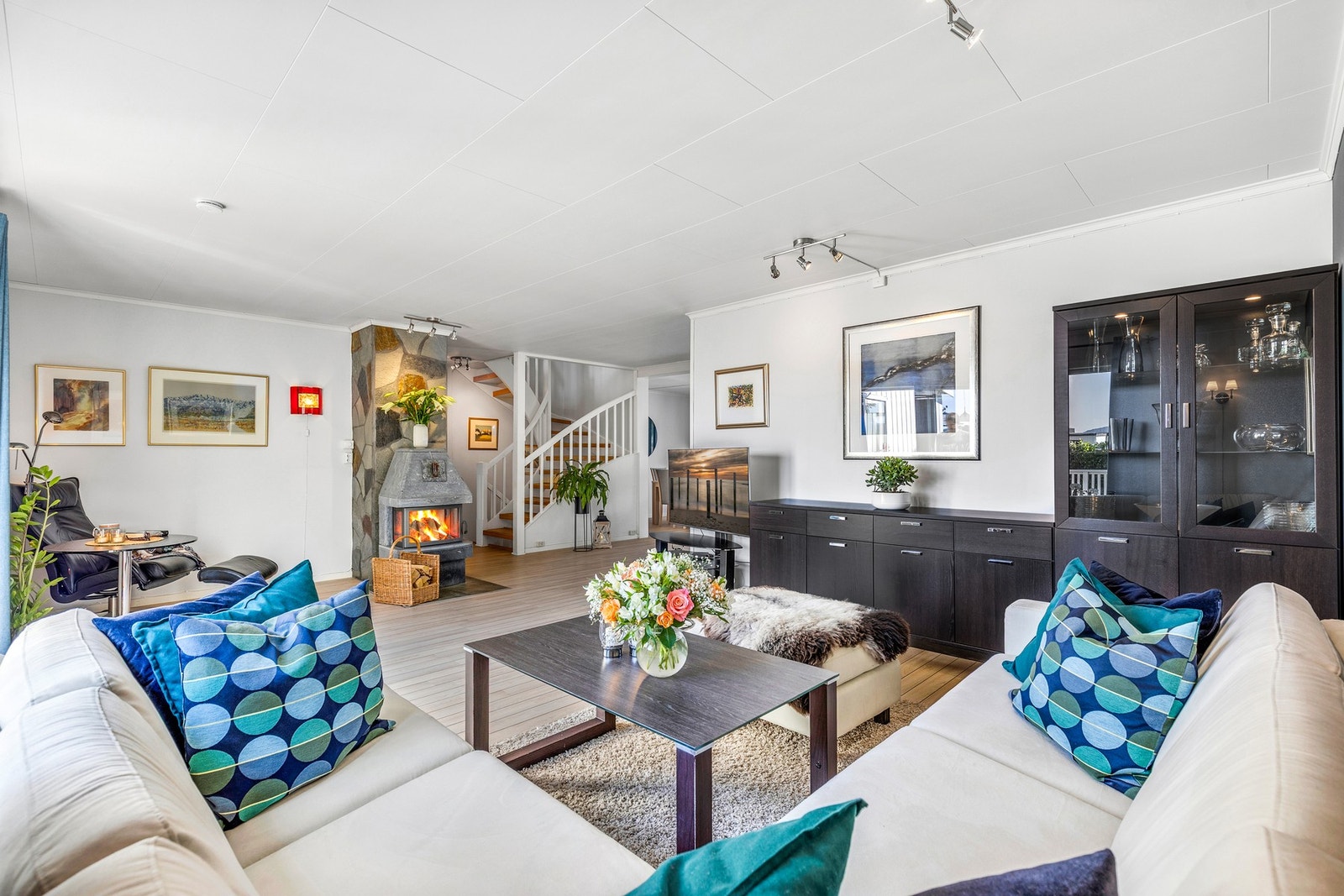 Stuedelen er på 32,1 m² Galleribilde
