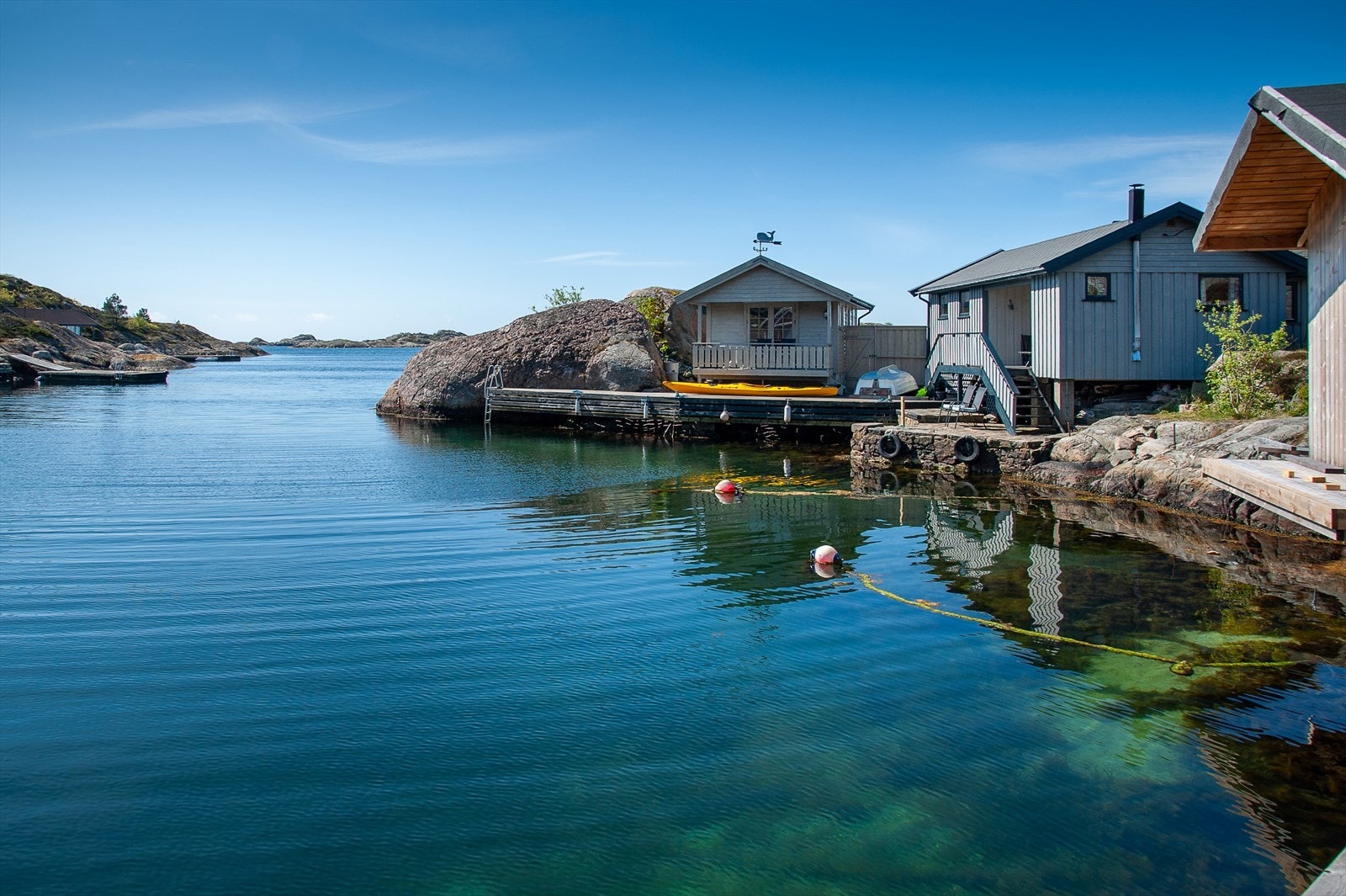 Fantastisk sjøeiendom med idyllisk beliggenhet i vannkanten, inkludert anneks og brygge ( ikke godkjent ). Perfekt for ro og naturopplevelser. Galleribilde