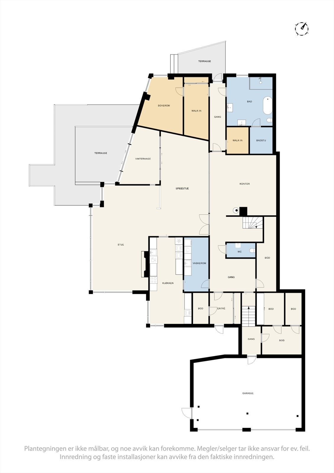 Plantegning 1. etasje Galleribilde