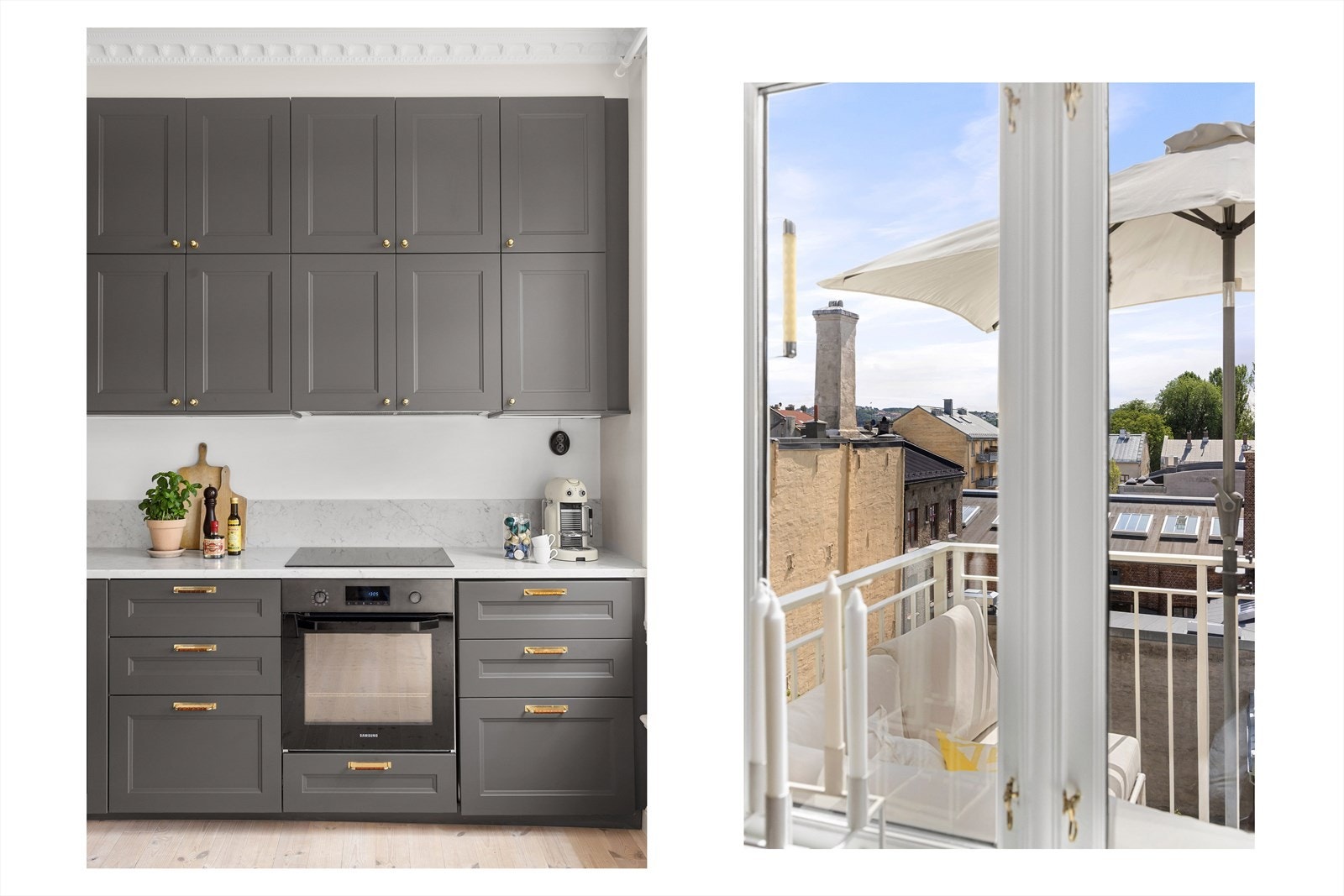 - Utsikten kan også nytes fra kjøkkenvindu - Galleribilde